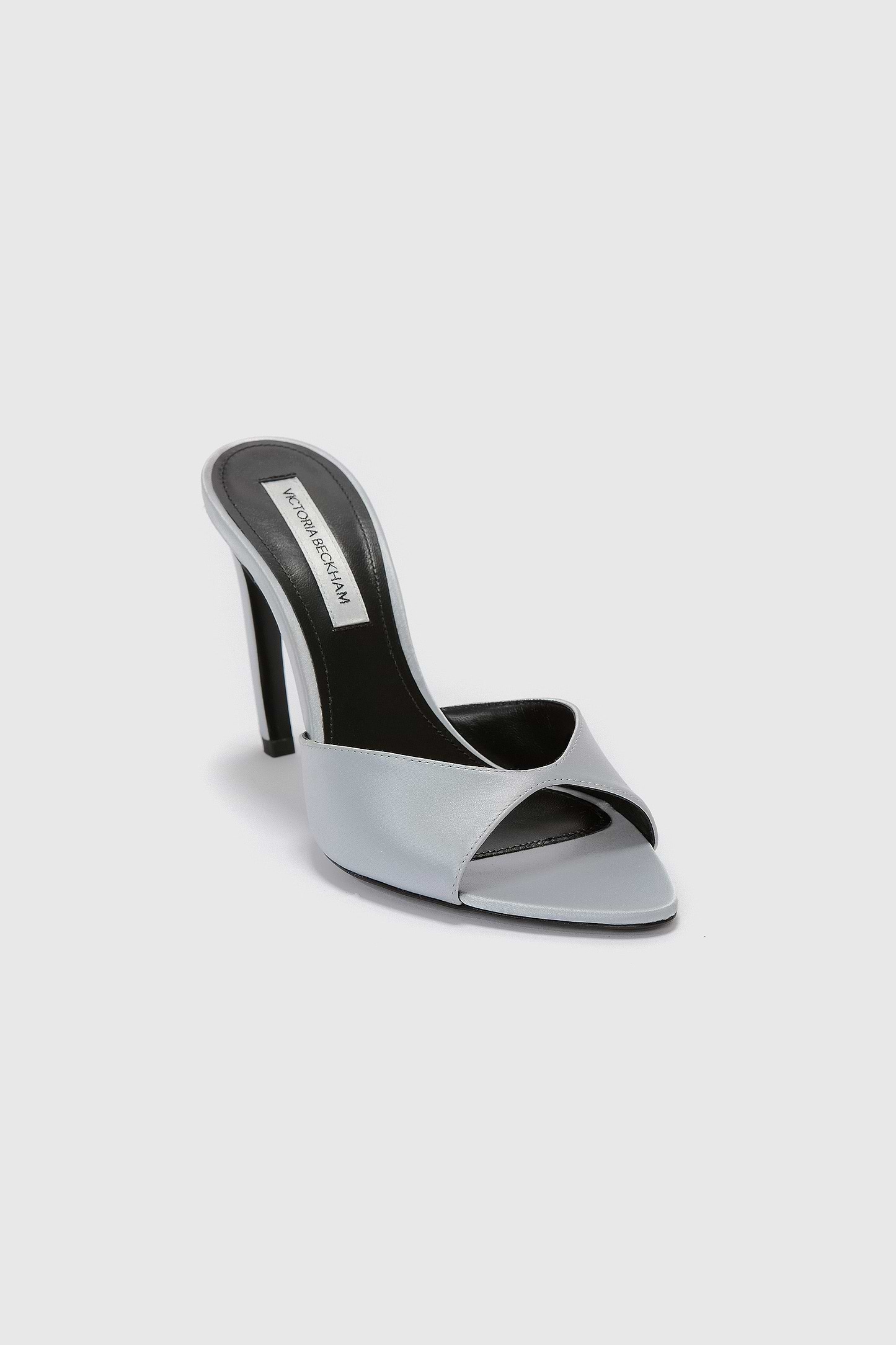 Harlow Open Toe Mule 100 Magnesium Satin
