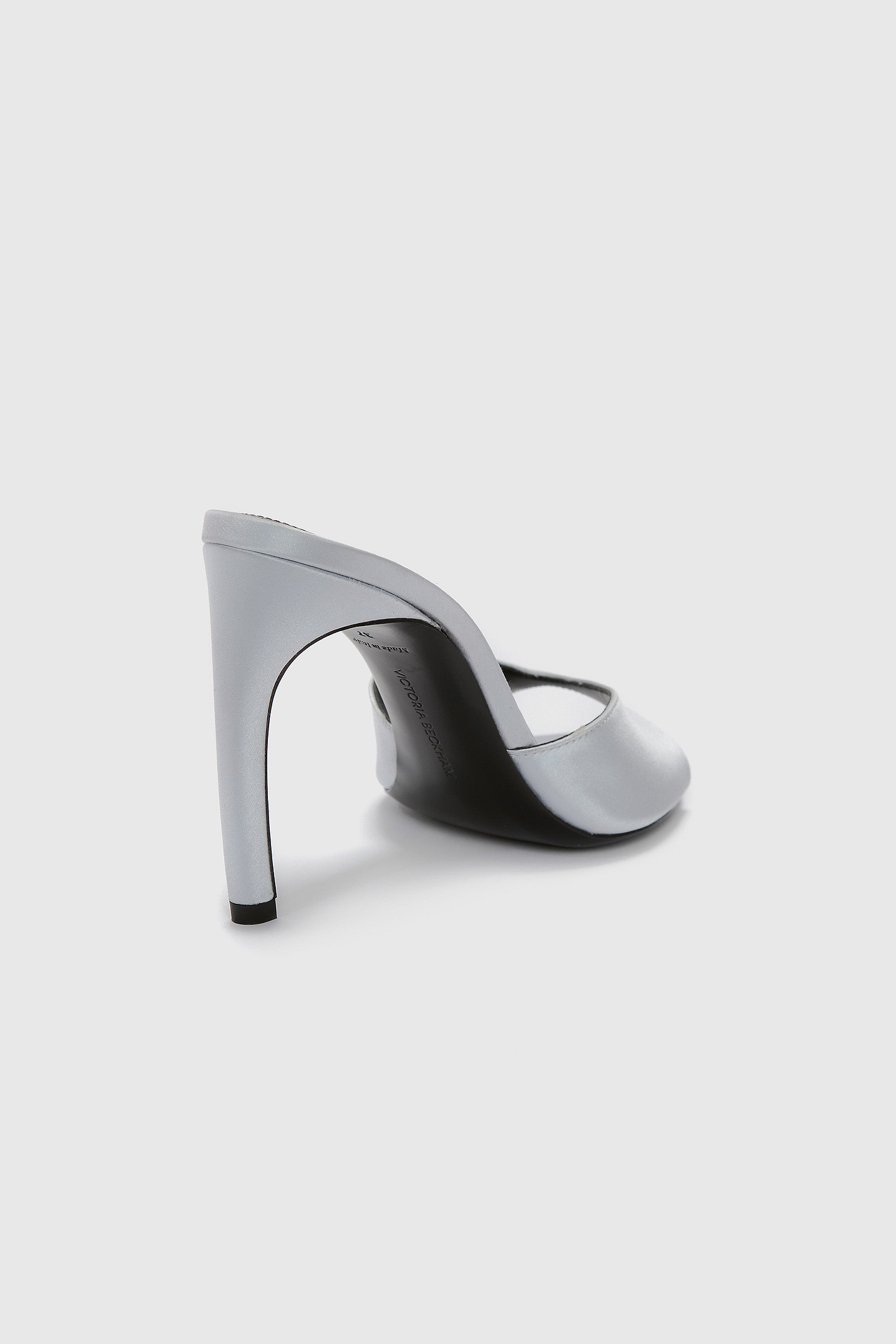 Harlow Open Toe Mule 100 Magnesium Satin