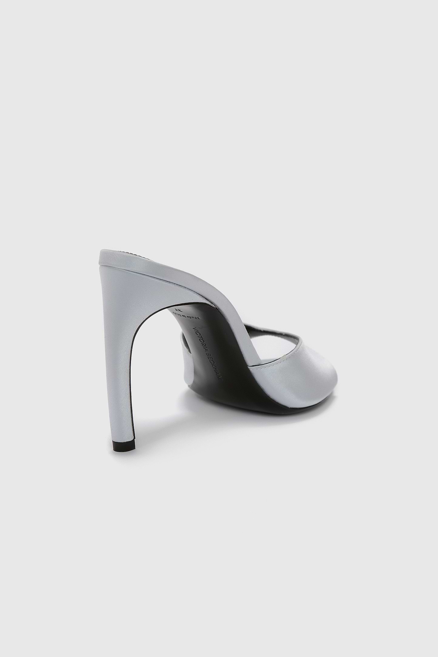 Harlow Open Toe Mule 100 Magnesium Satin
