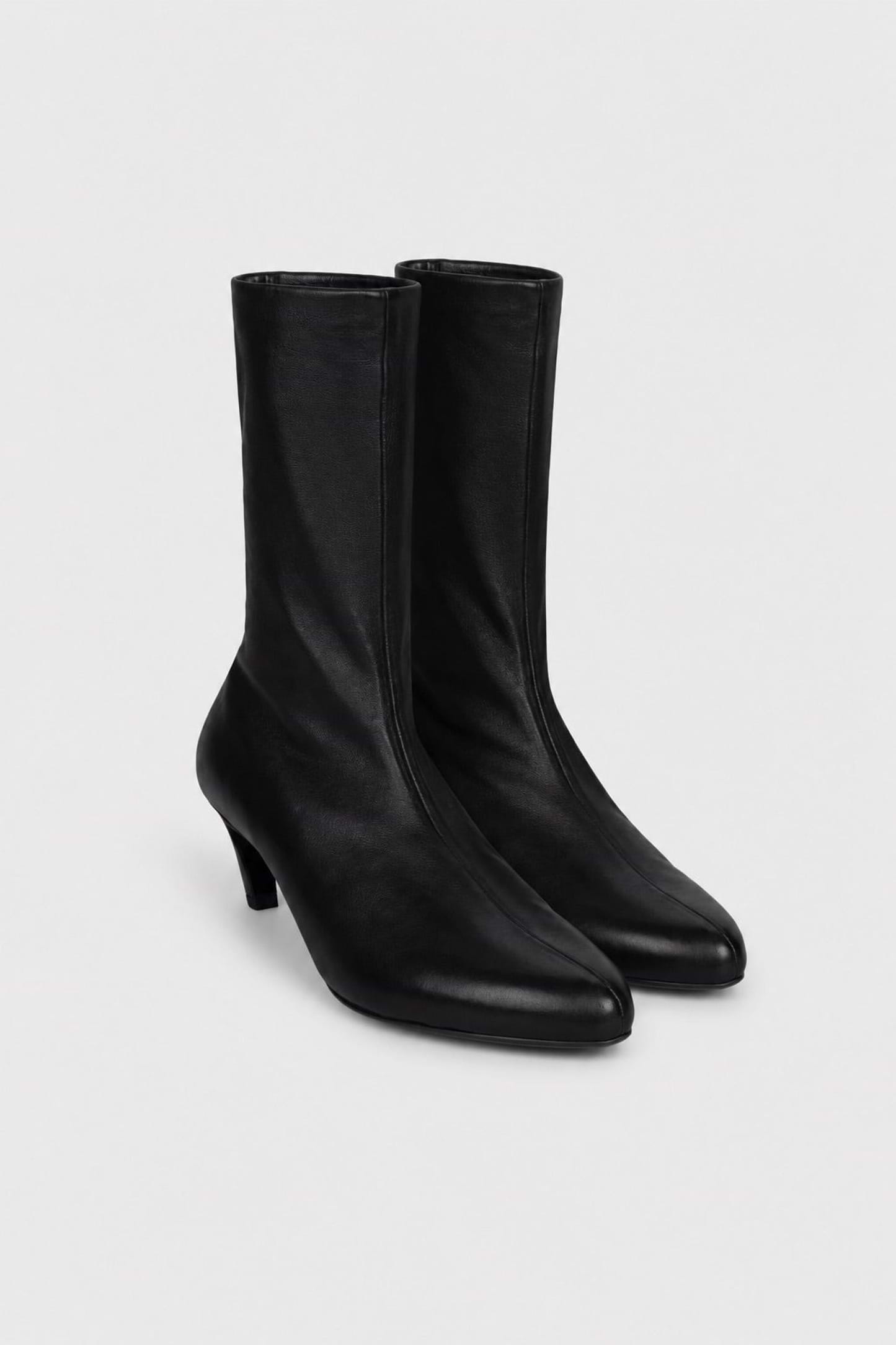 Harlow Mid Boot 55 Black Stretch Nappa Leather