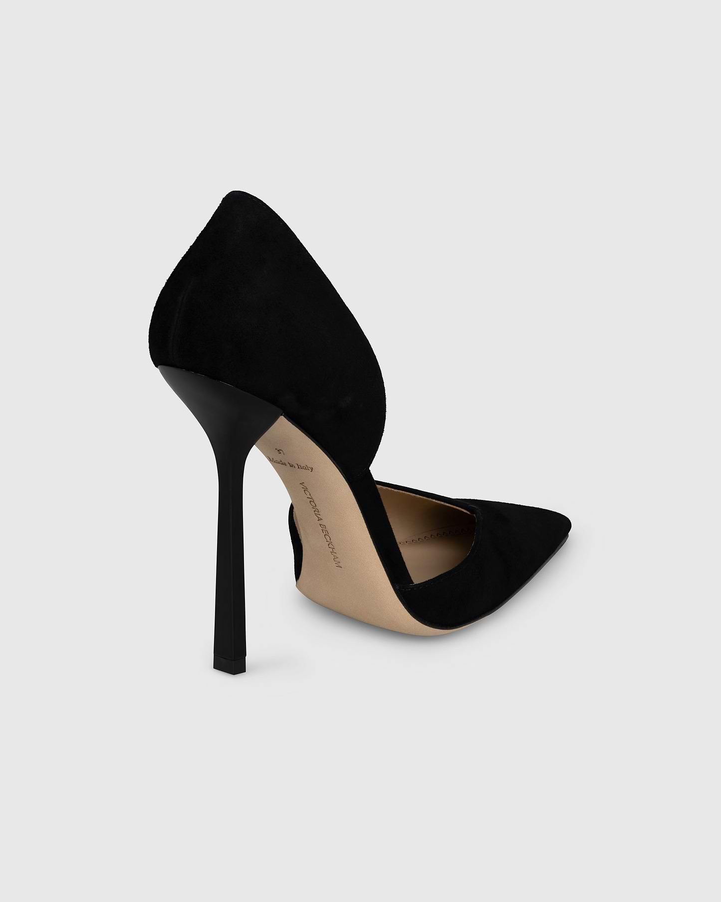 Victoria Angle D'Orsay Pump 115 Black Suede