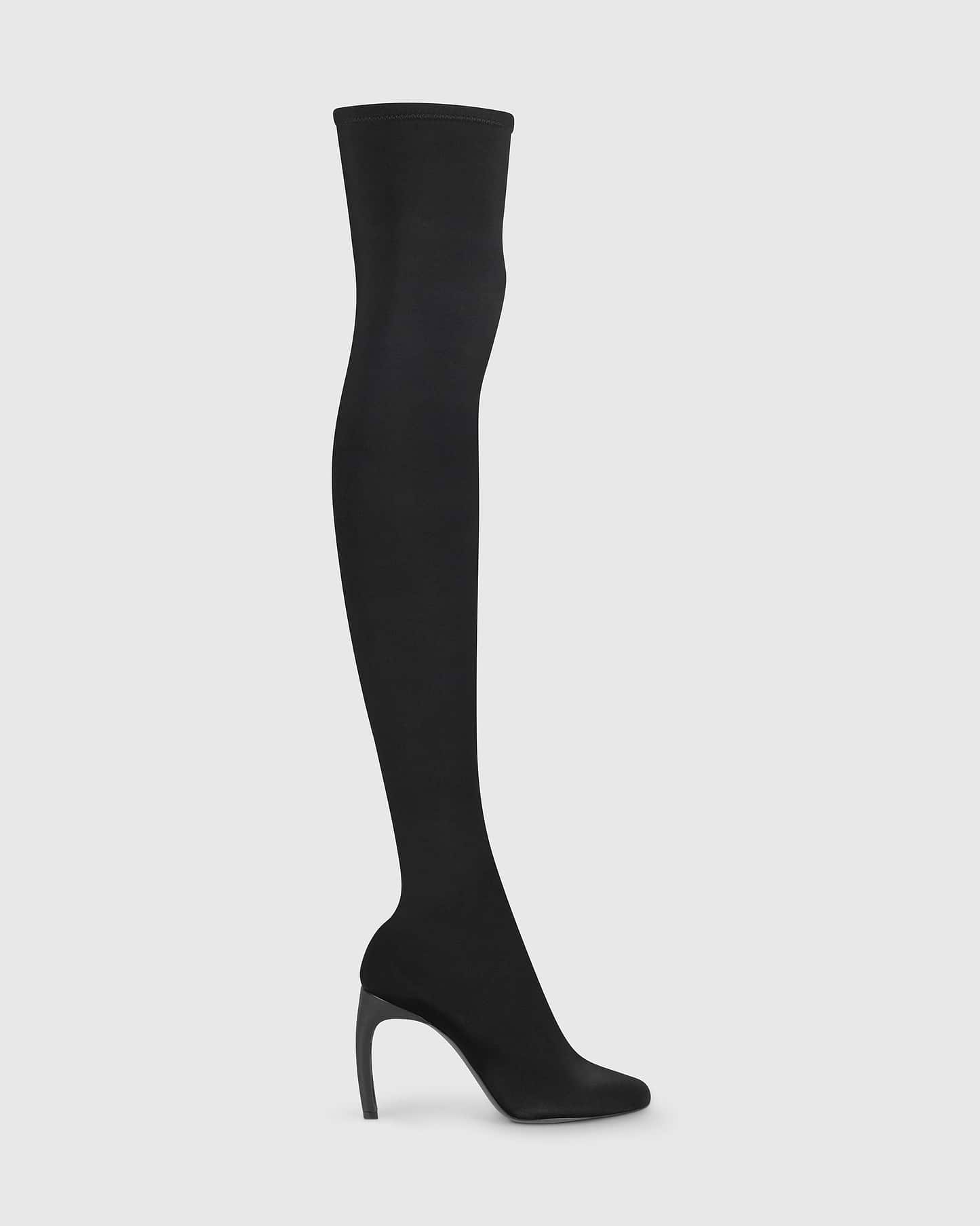 Harlow Thigh-High Boot 100 Black Jersey