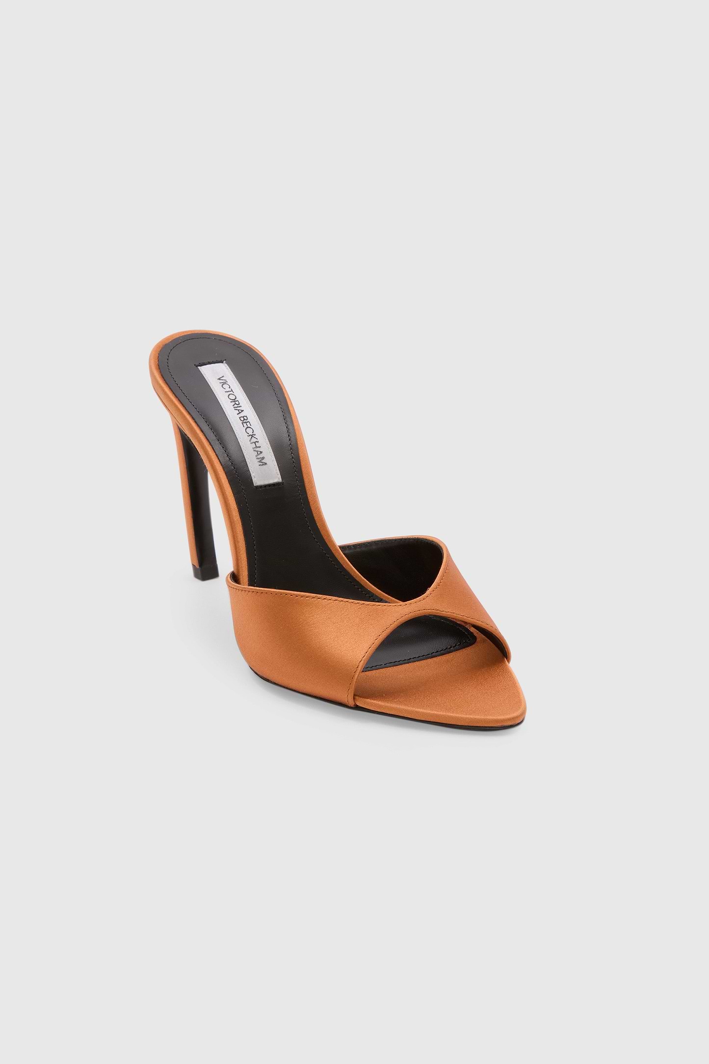 Harlow Open Toe Mule 100 Bronze Satin