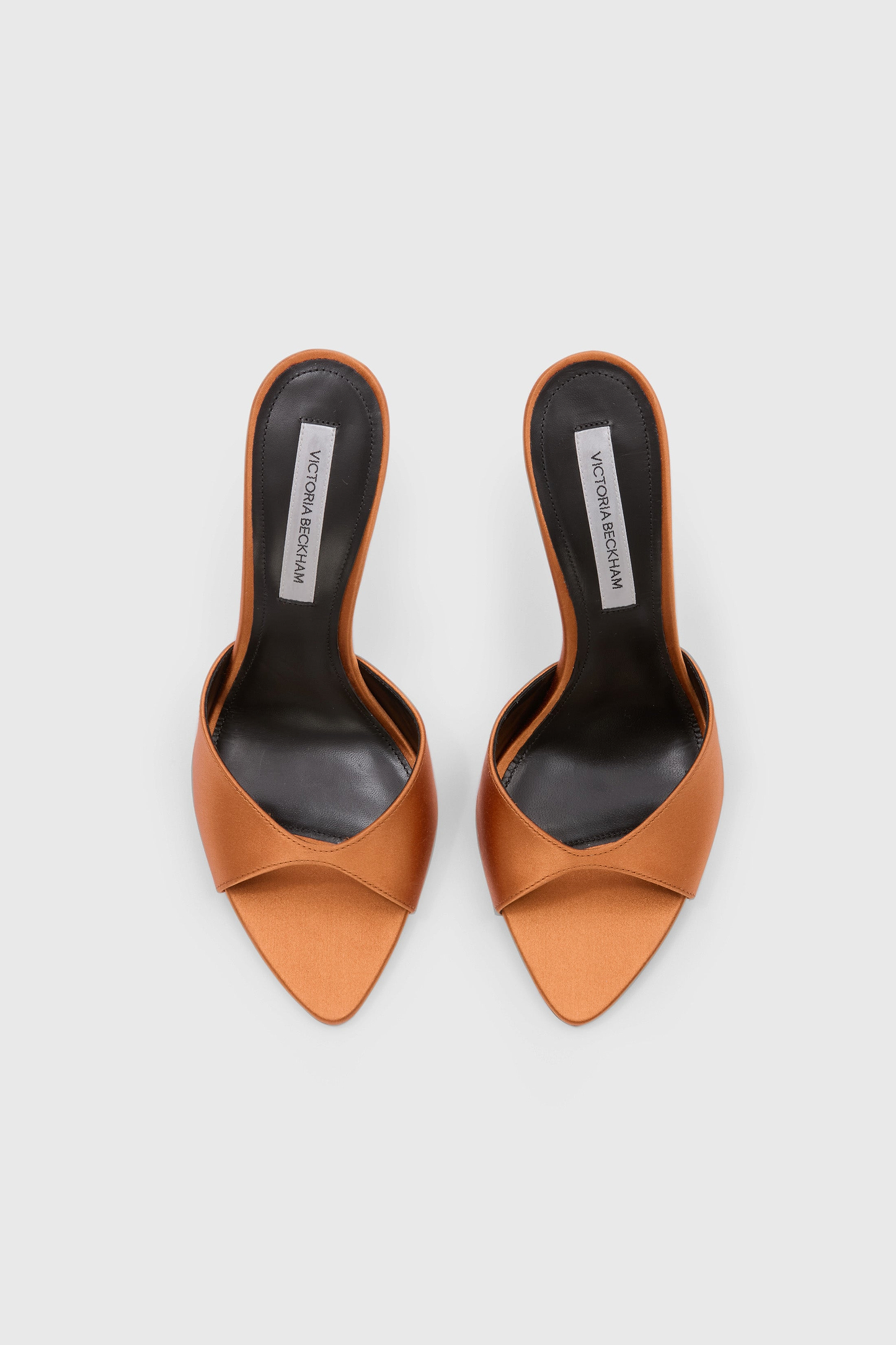 Harlow Open Toe Mule 100 Bronze Satin