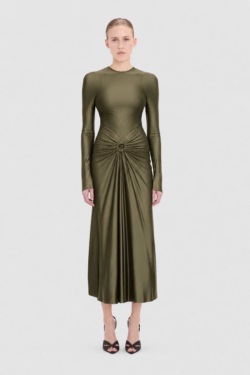 Frances Midi Dress In Green