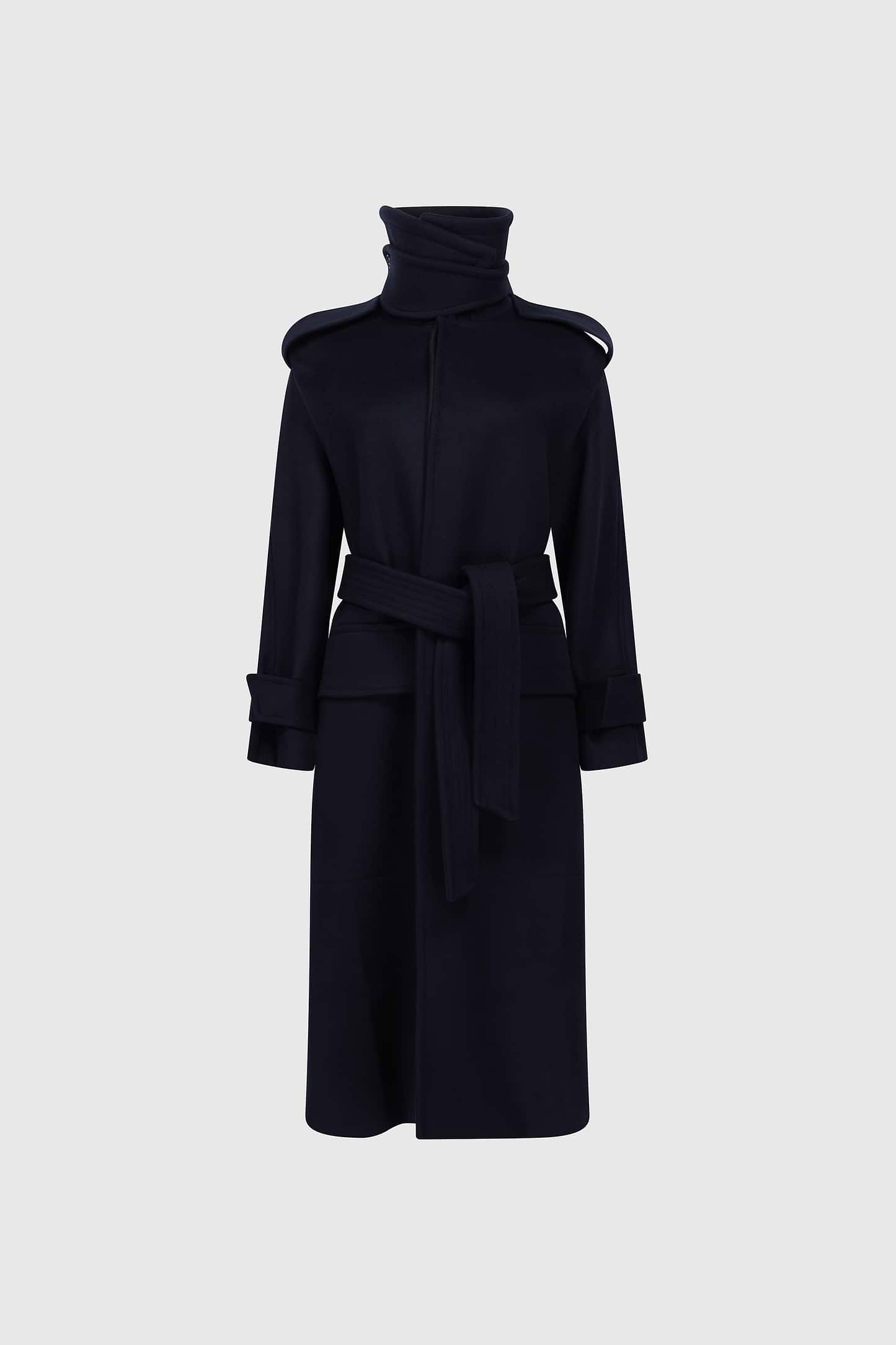 Philippa Trench Coat In Dark Navy
