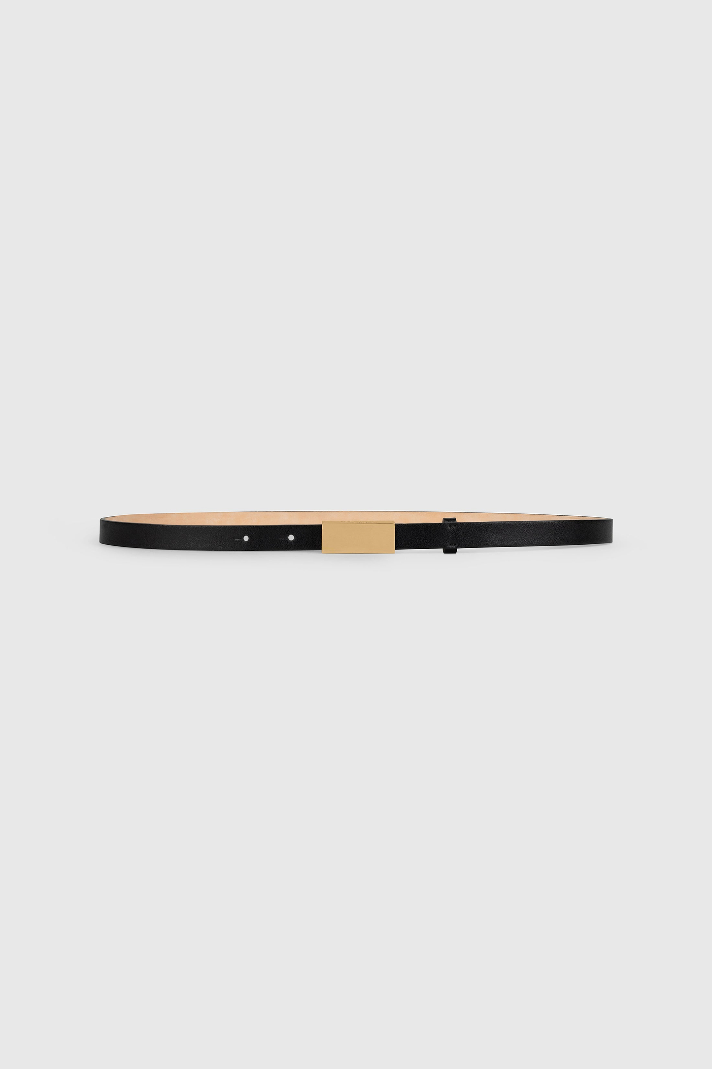 Portofino Mirror Belt Micro 15mm Black Shiny Calf Leather