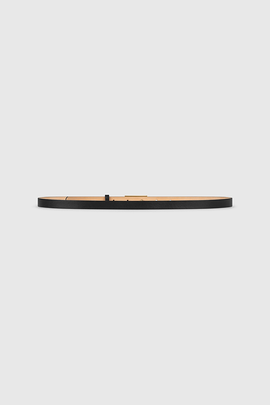 Portofino Mirror Belt Micro 15mm Black Shiny Calf Leather