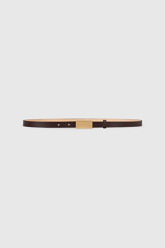 Portofino Mirror Belt Micro 15mm Burgundy Shiny Calf Leather