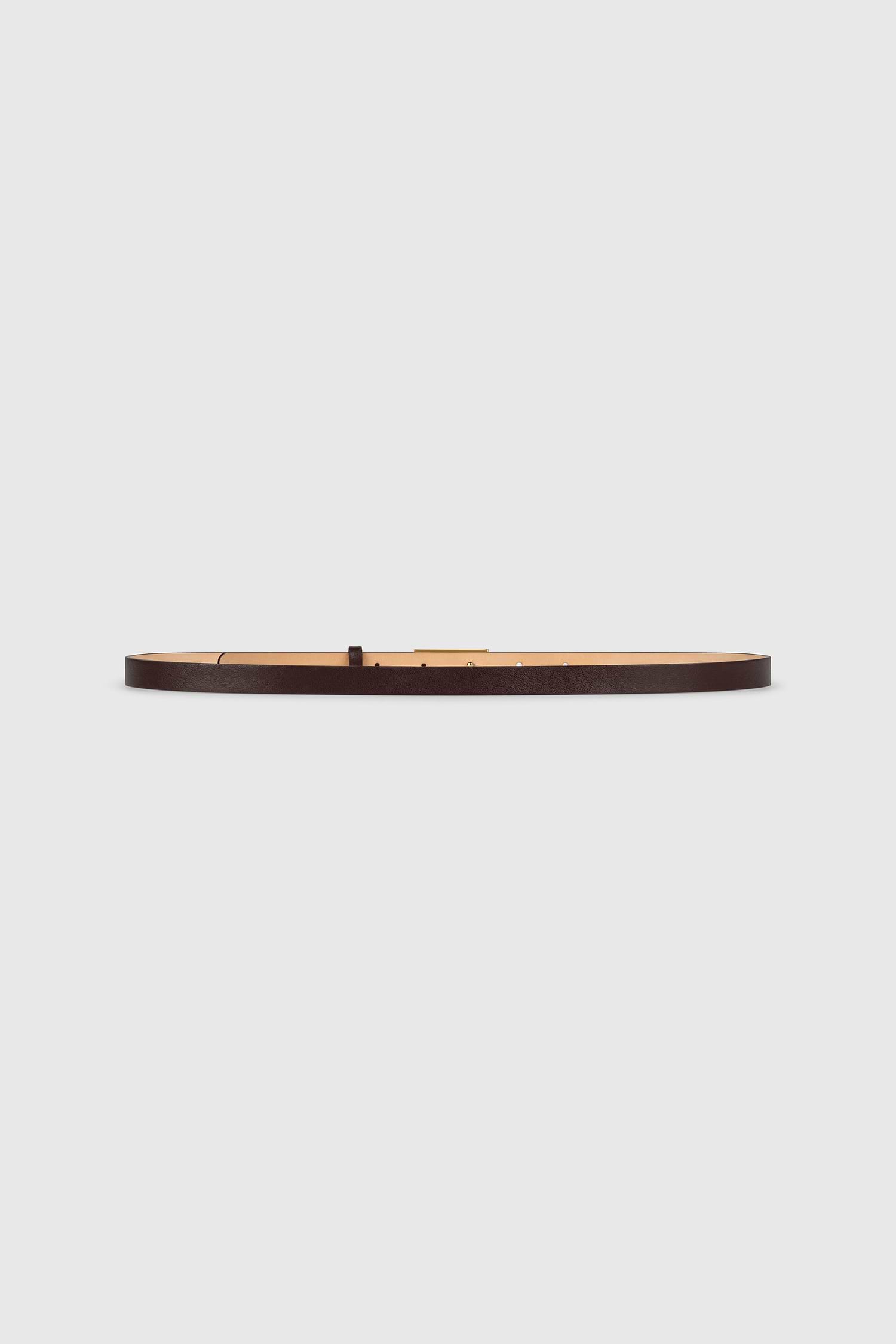Portofino Mirror Belt Micro 15mm Burgundy Shiny Calf Leather