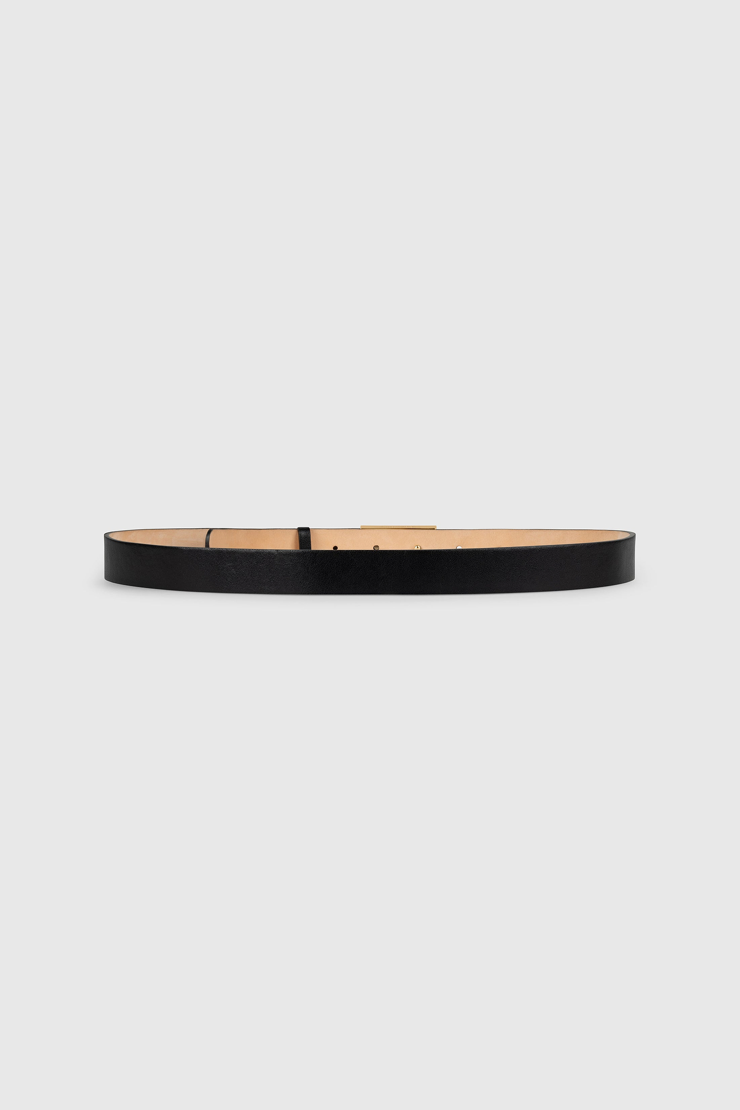 Portofino Mirror Belt Jumbo 30mm Black Shiny Calf Leather
