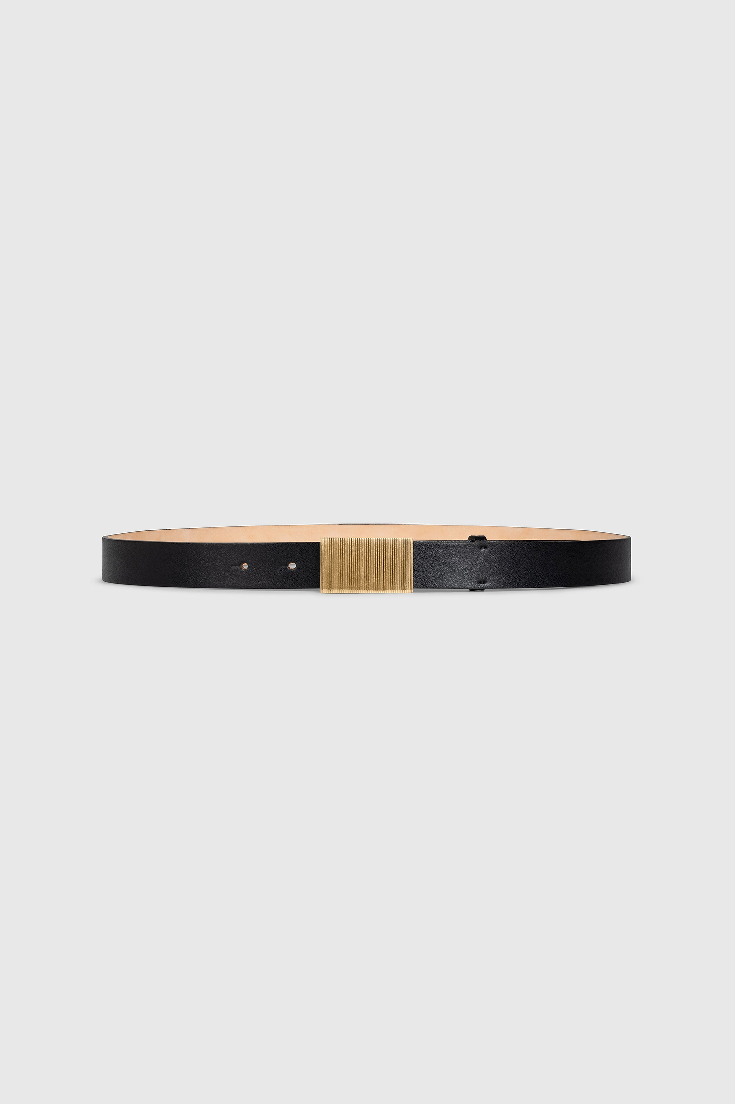 Portofino Guilloché Belt 25mm Black Shiny Leather