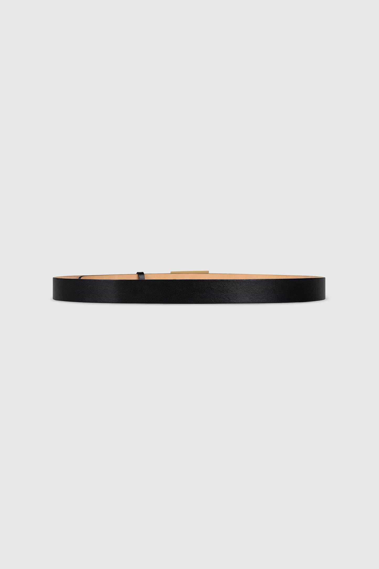 Portofino Guilloché Belt 25mm Black Shiny Leather