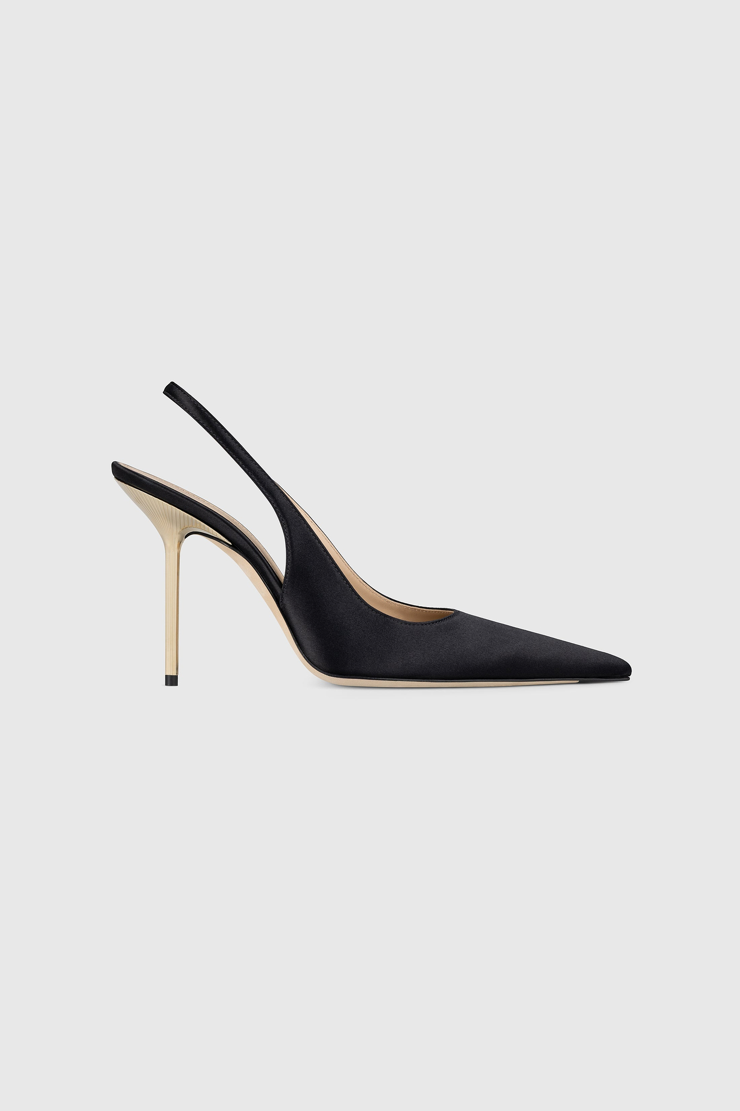 Portofino Slingback 100 Black Satin