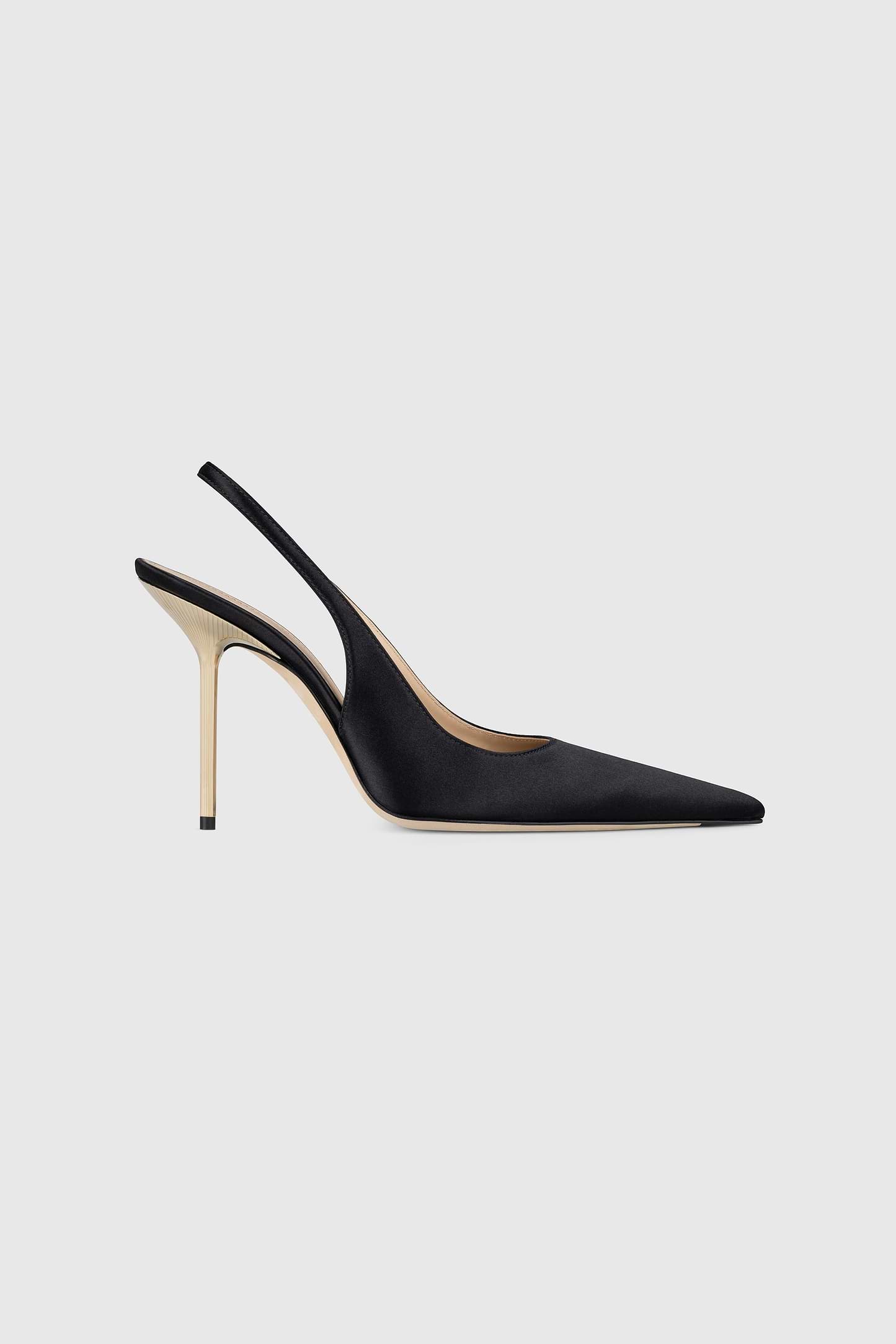 Portofino Slingback 100 Black Satin