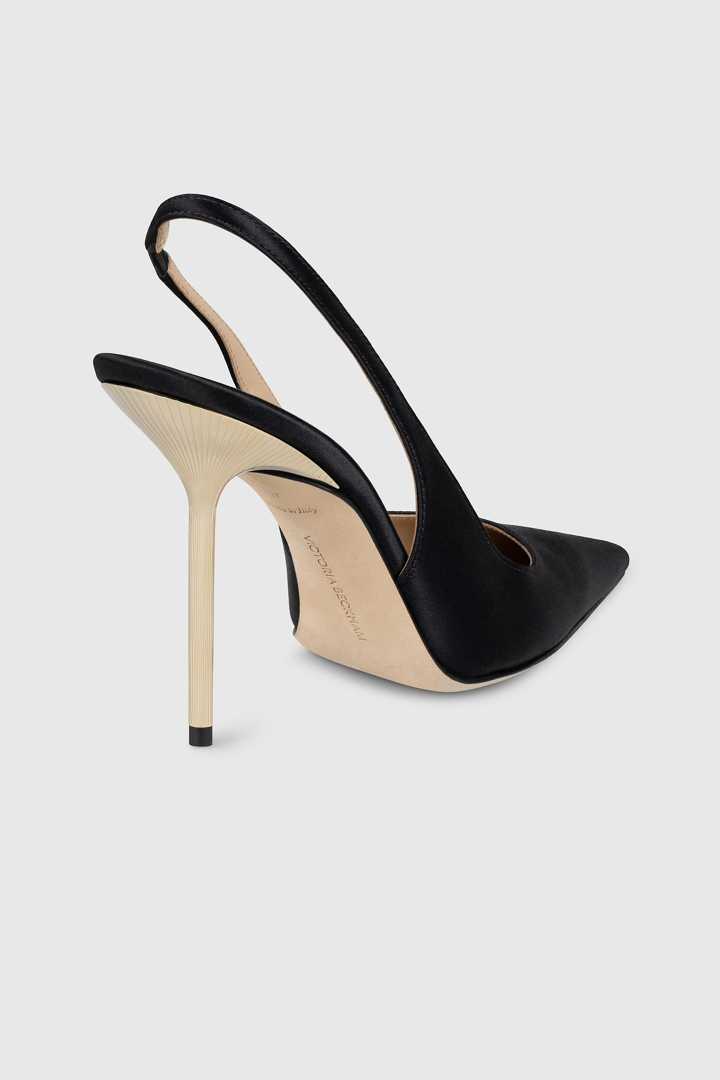 Portofino Slingback 100 Black Satin