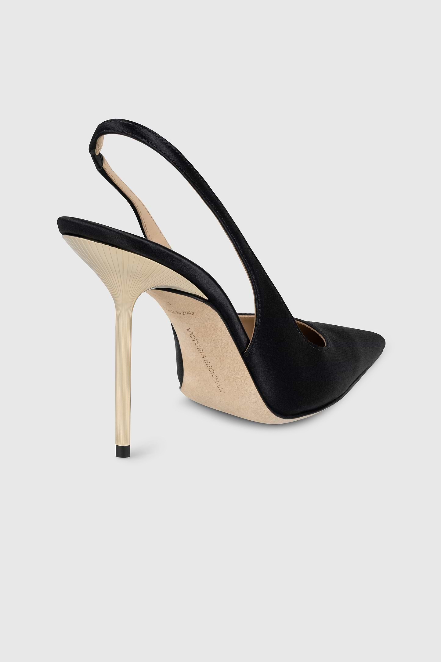 Portofino Slingback 100 Black Satin