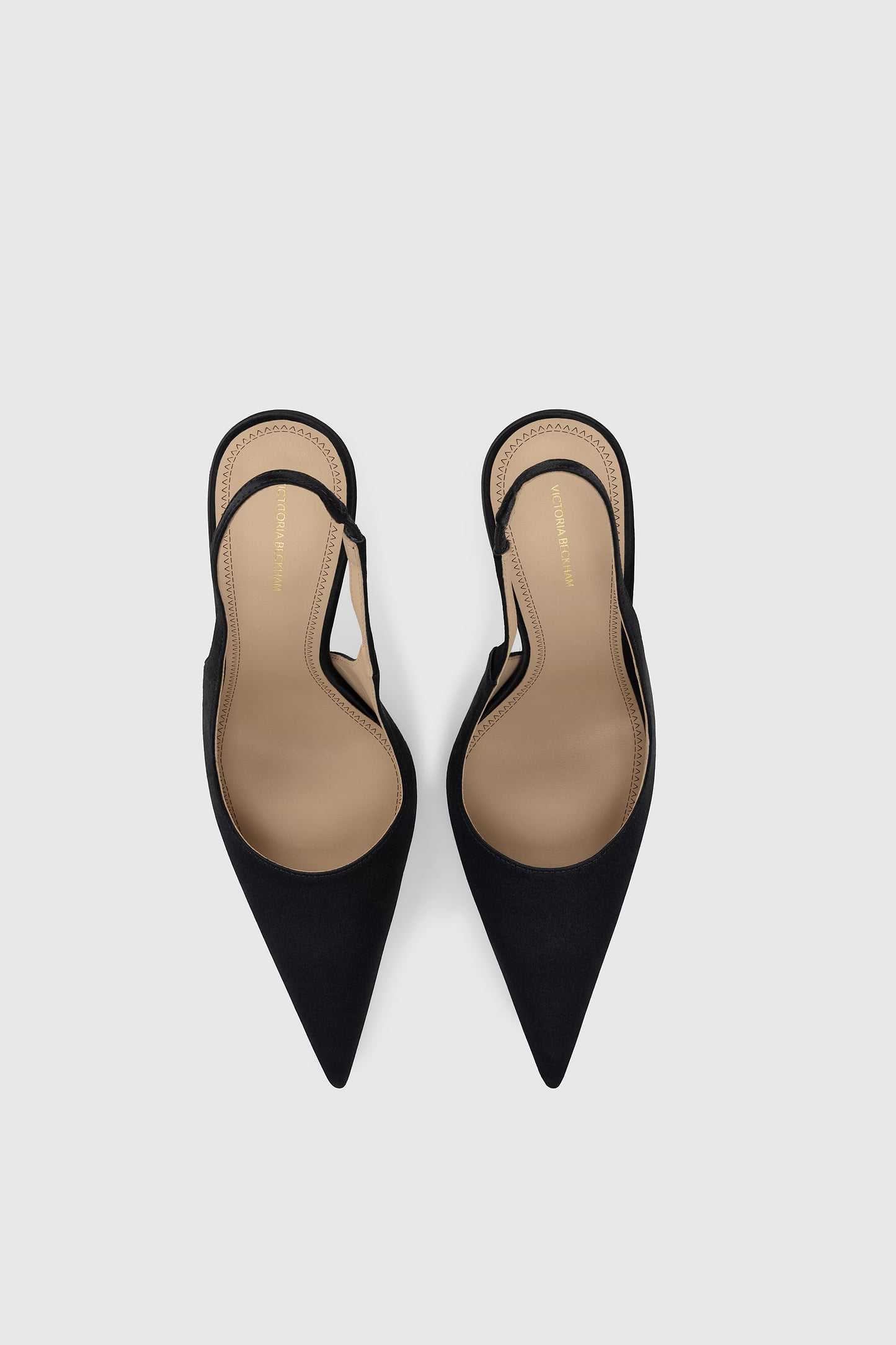 Portofino Slingback 100 Black Satin
