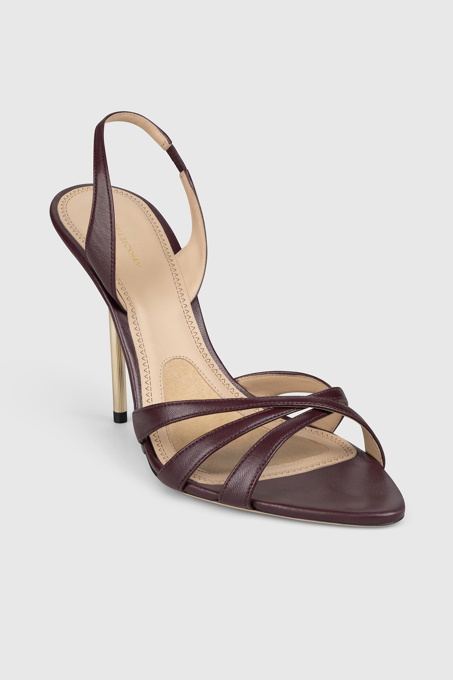 Portofino Strappy Sandal 100 Burgundy Nappa Leather