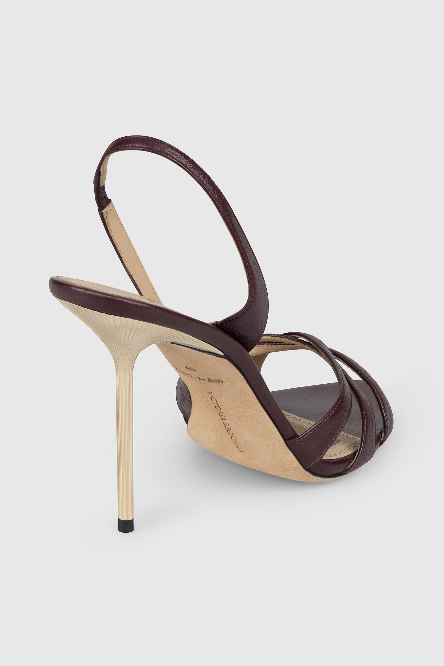 Portofino Strappy Sandal 100 Burgundy Nappa Leather