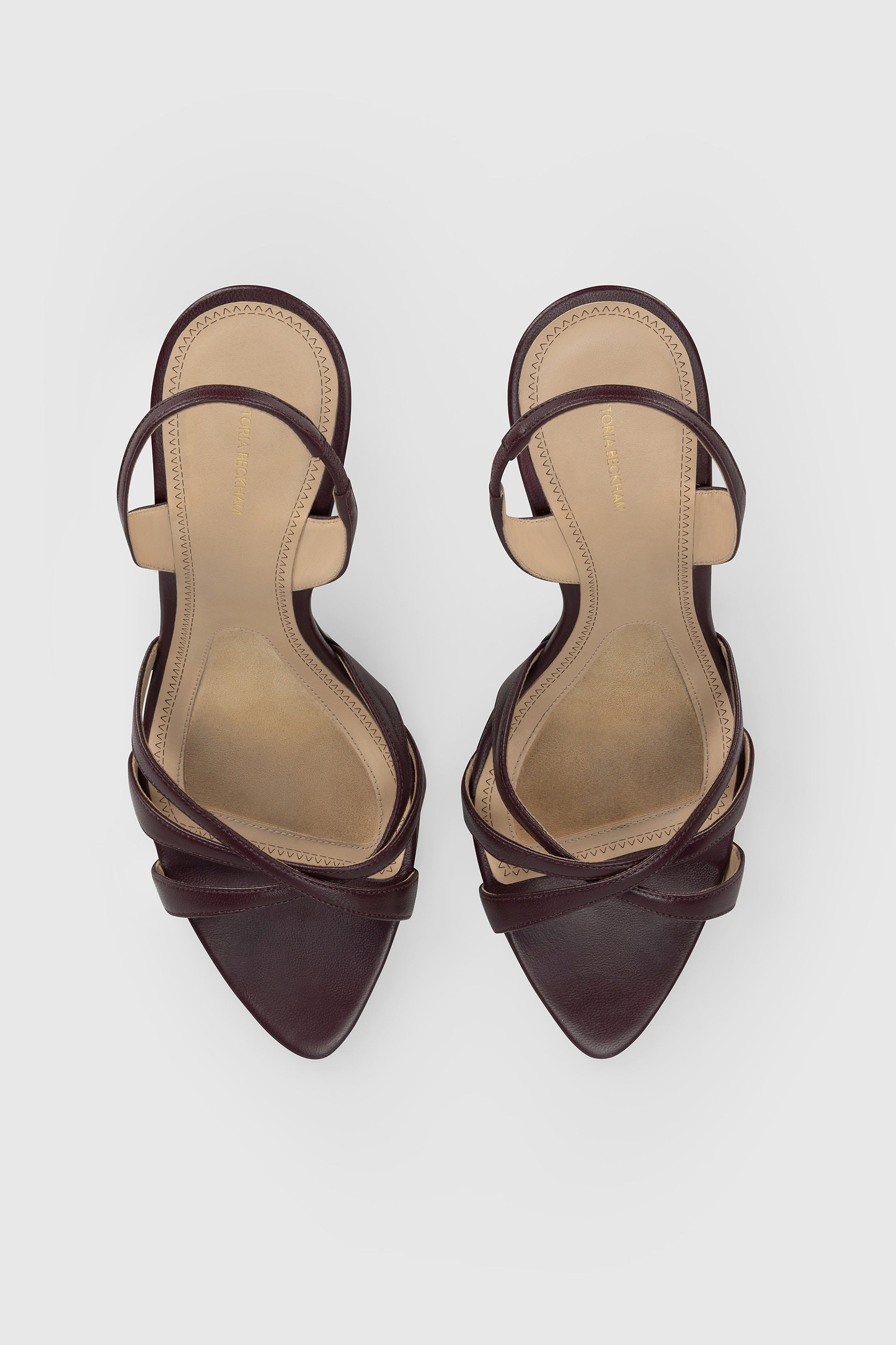 Portofino Strappy Sandal 100 Burgundy Nappa Leather
