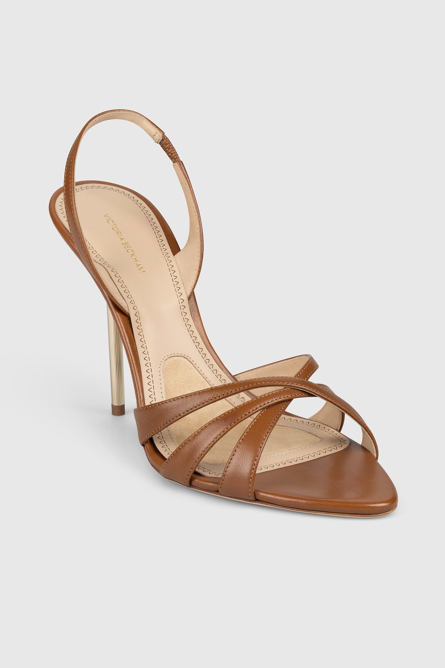 Portofino Strappy Sandal 100 Caramel Nappa Leather