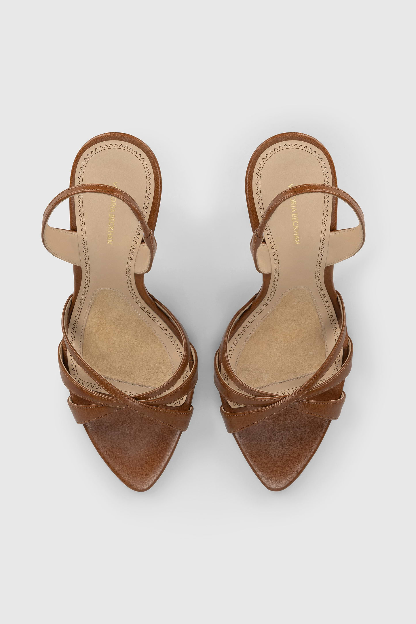 Portofino Strappy Sandal 100 Caramel Nappa Leather