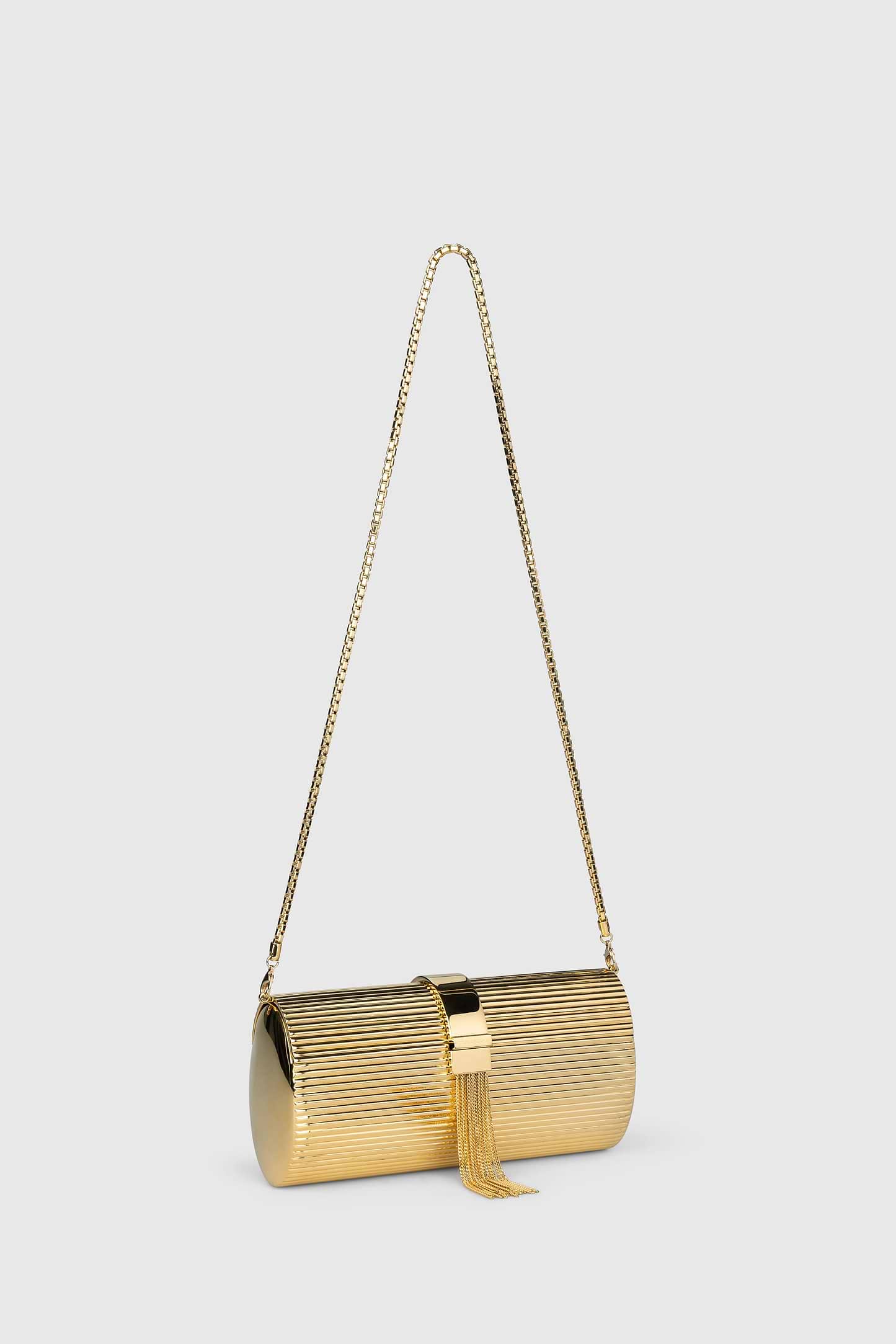 Portofino Tassel Gold Clutch