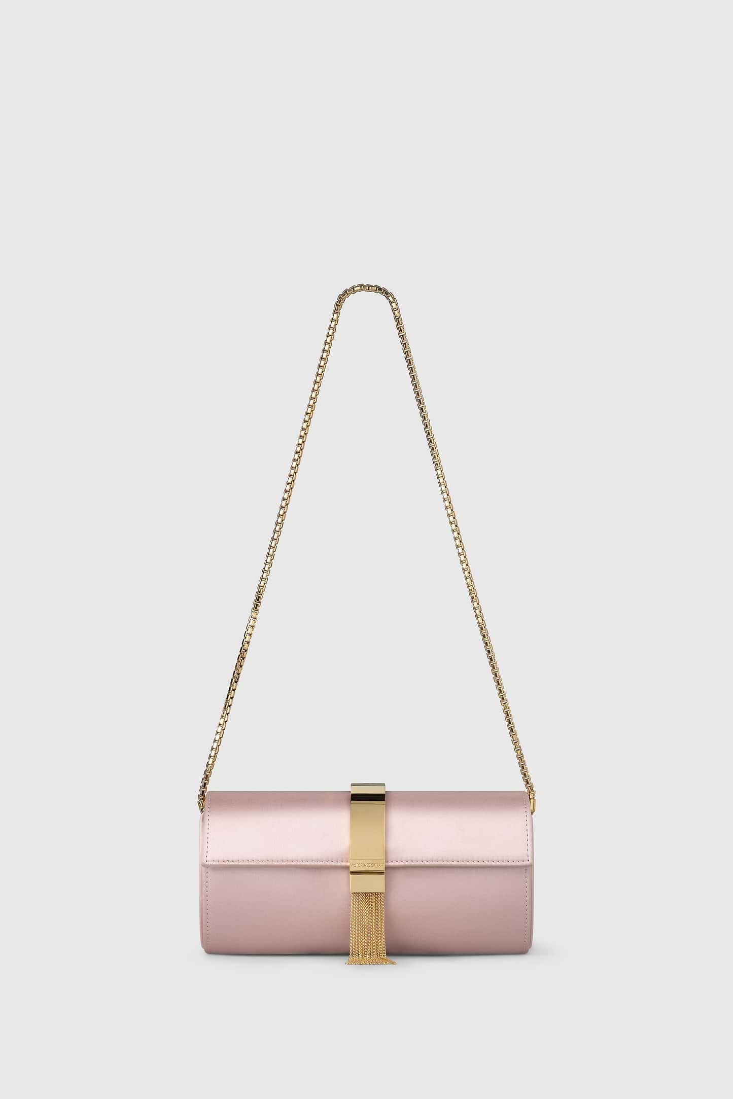 Portofino Tassel Clutch Pink Satin