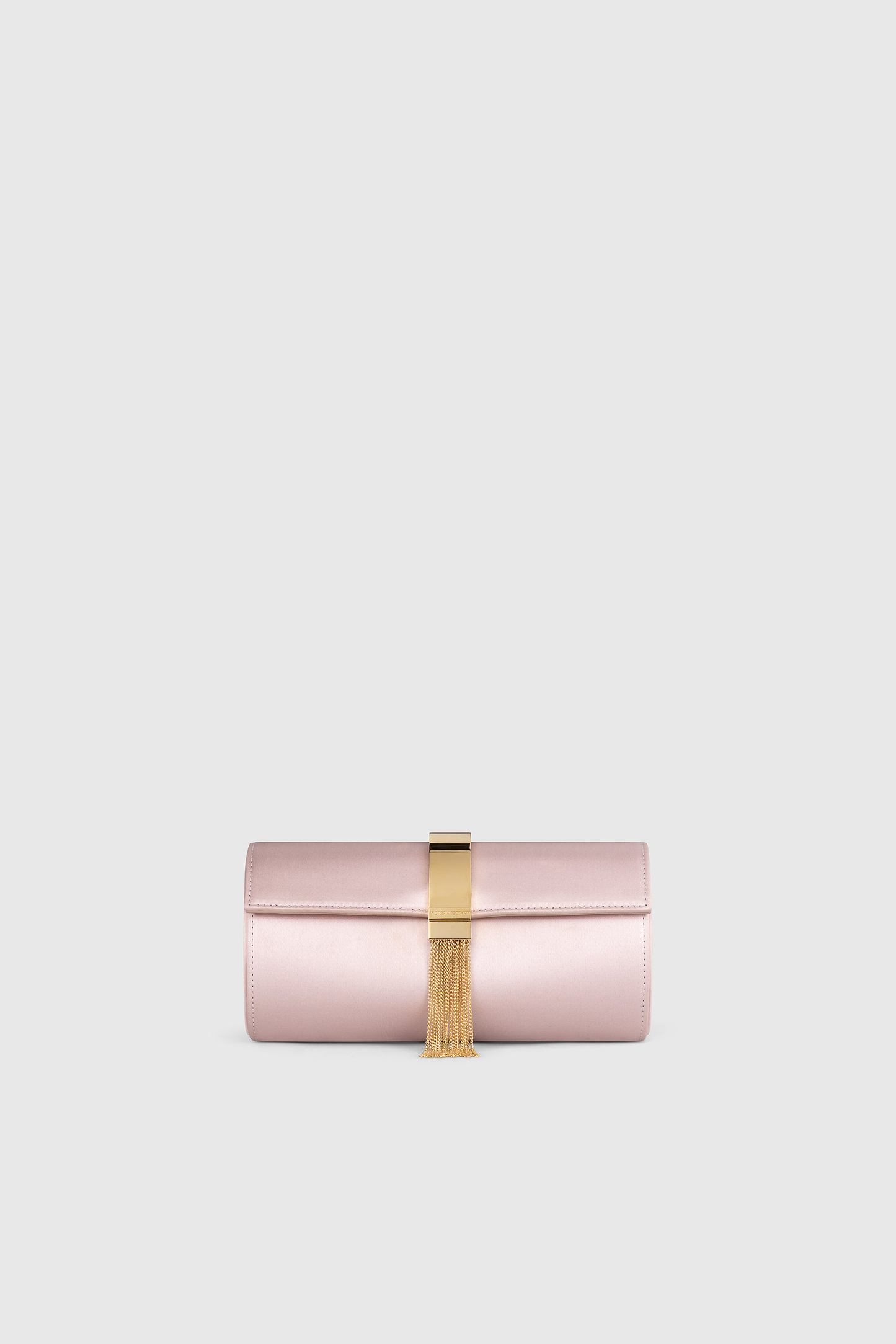 Portofino Tassel Clutch Pink Satin