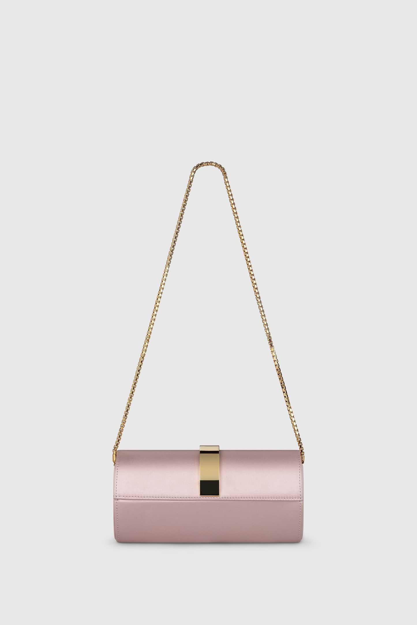 Portofino Tassel Clutch Pink Satin