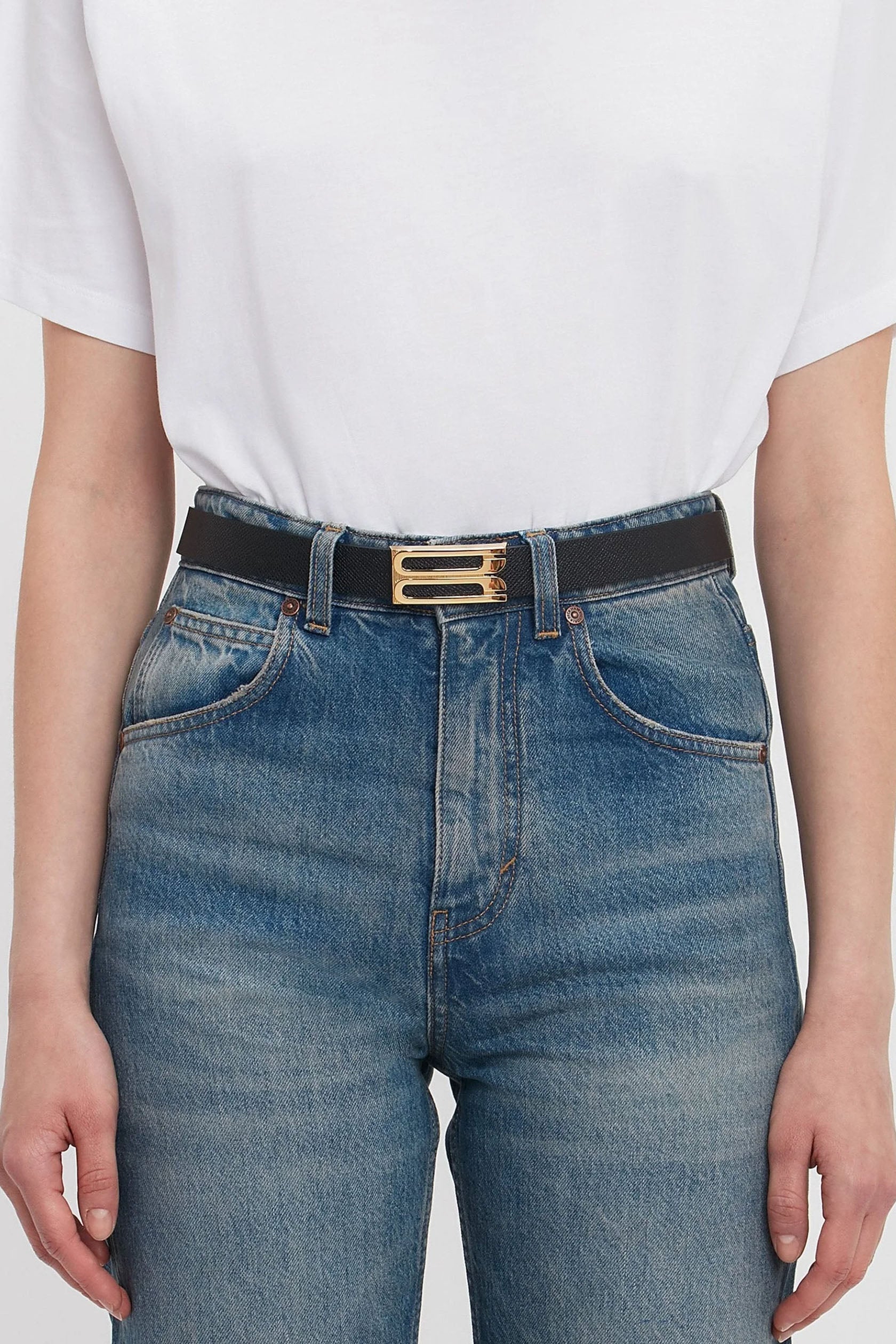 Dorian Frame Belt 25mm Black Grainy Calf Leather