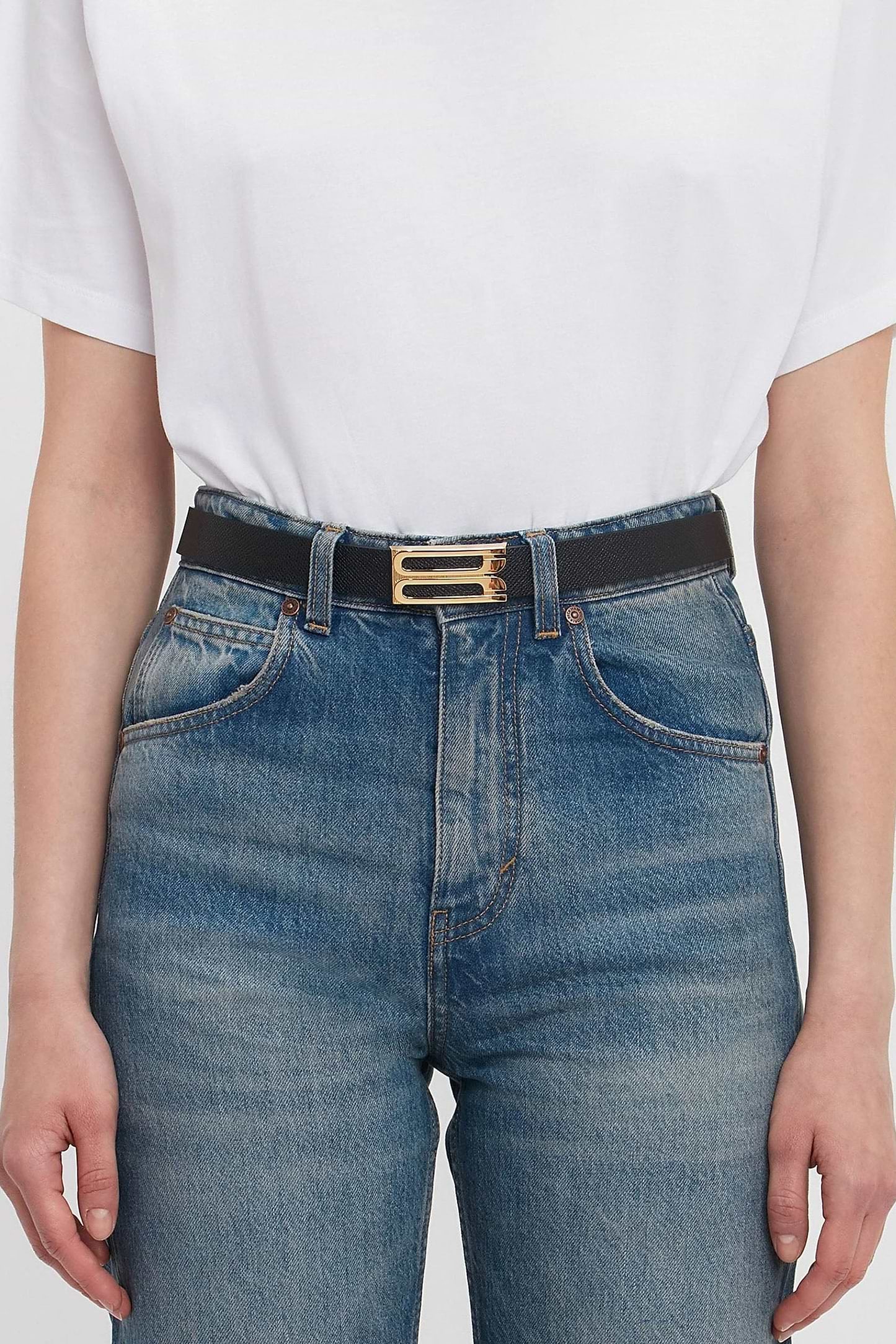 Dorian Frame Belt 25mm Black Grainy Calf Leather