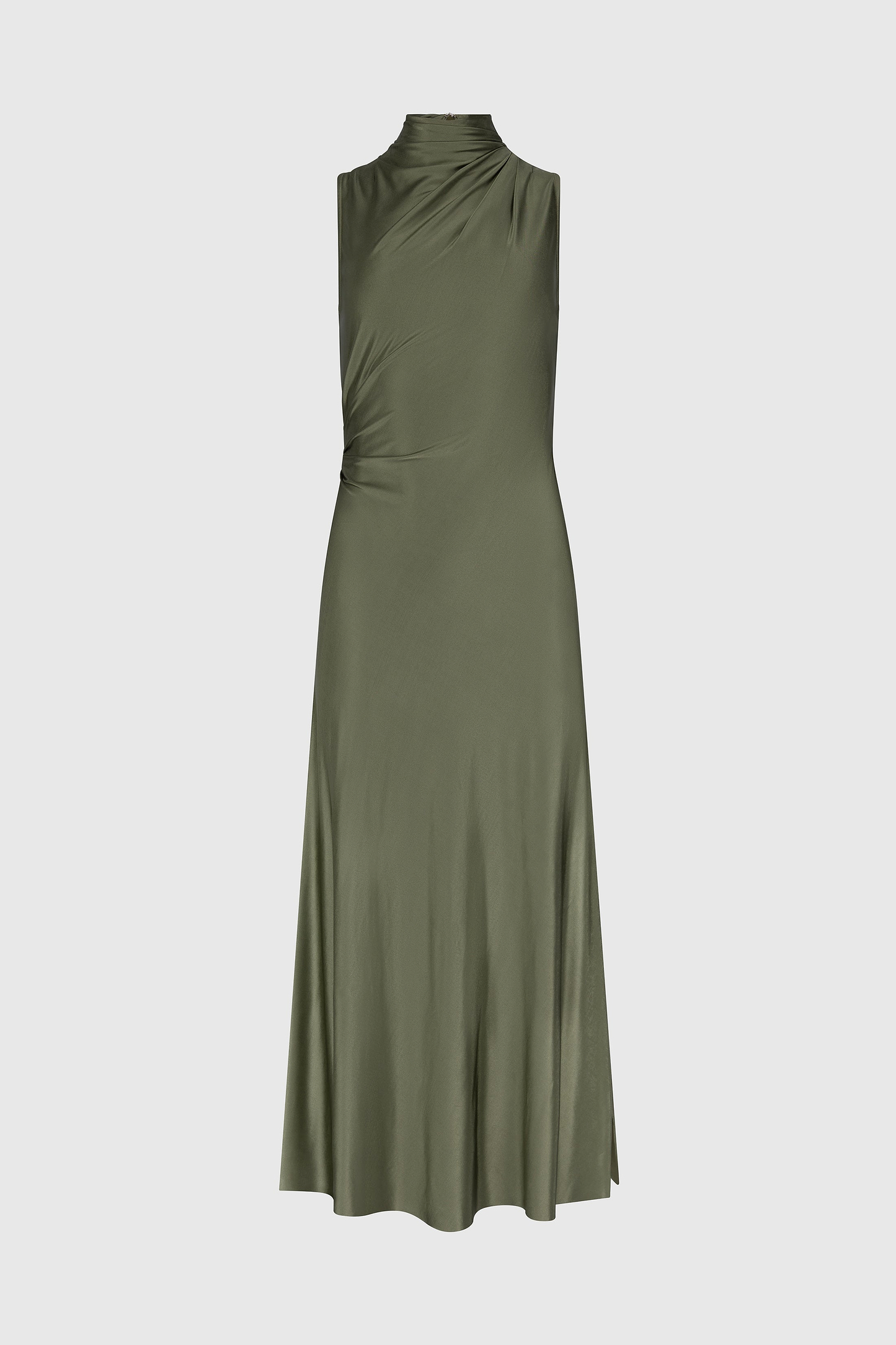 Layered Midi Dress in Green