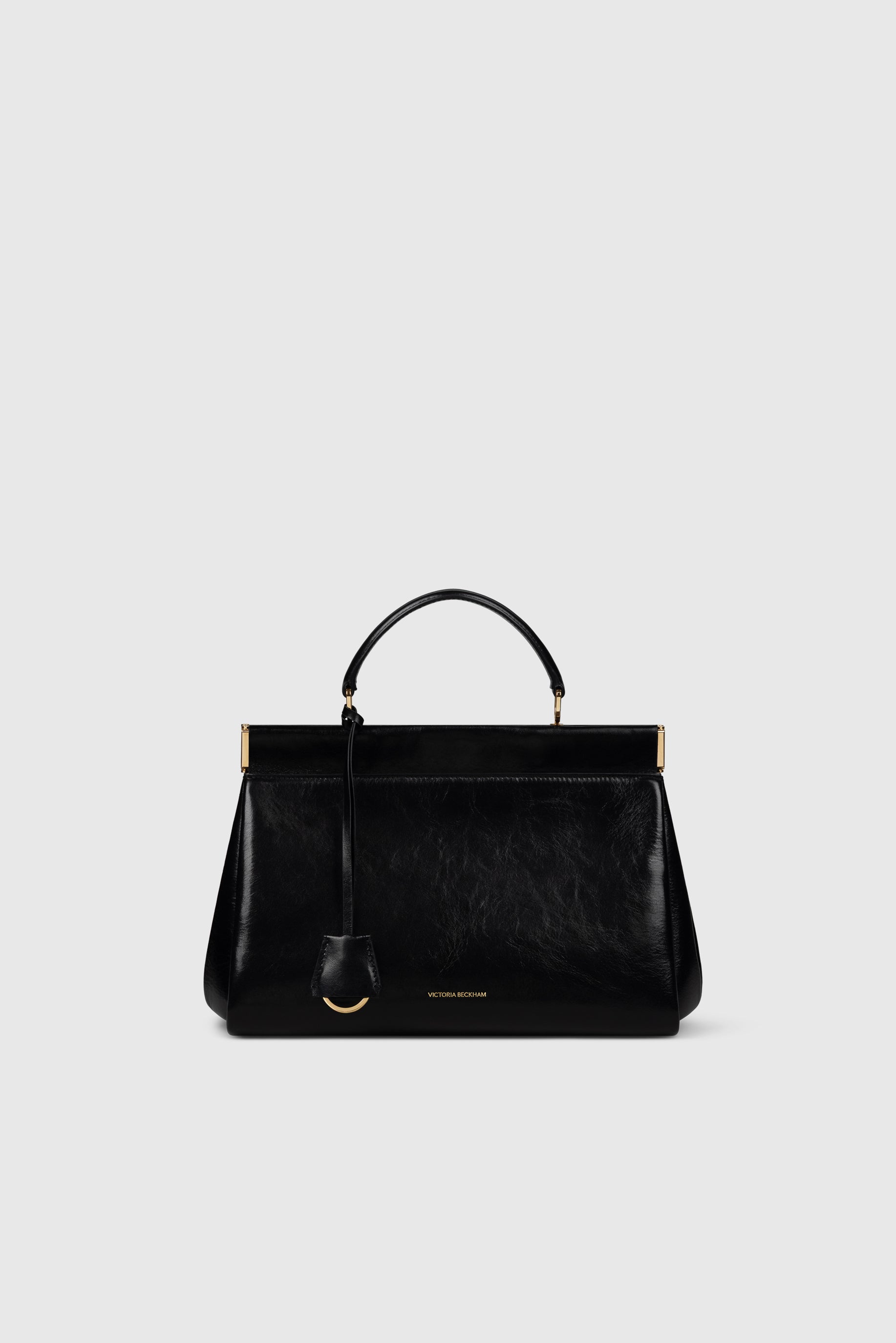 Sloane Frame Bag 28 Black Distressed Leather