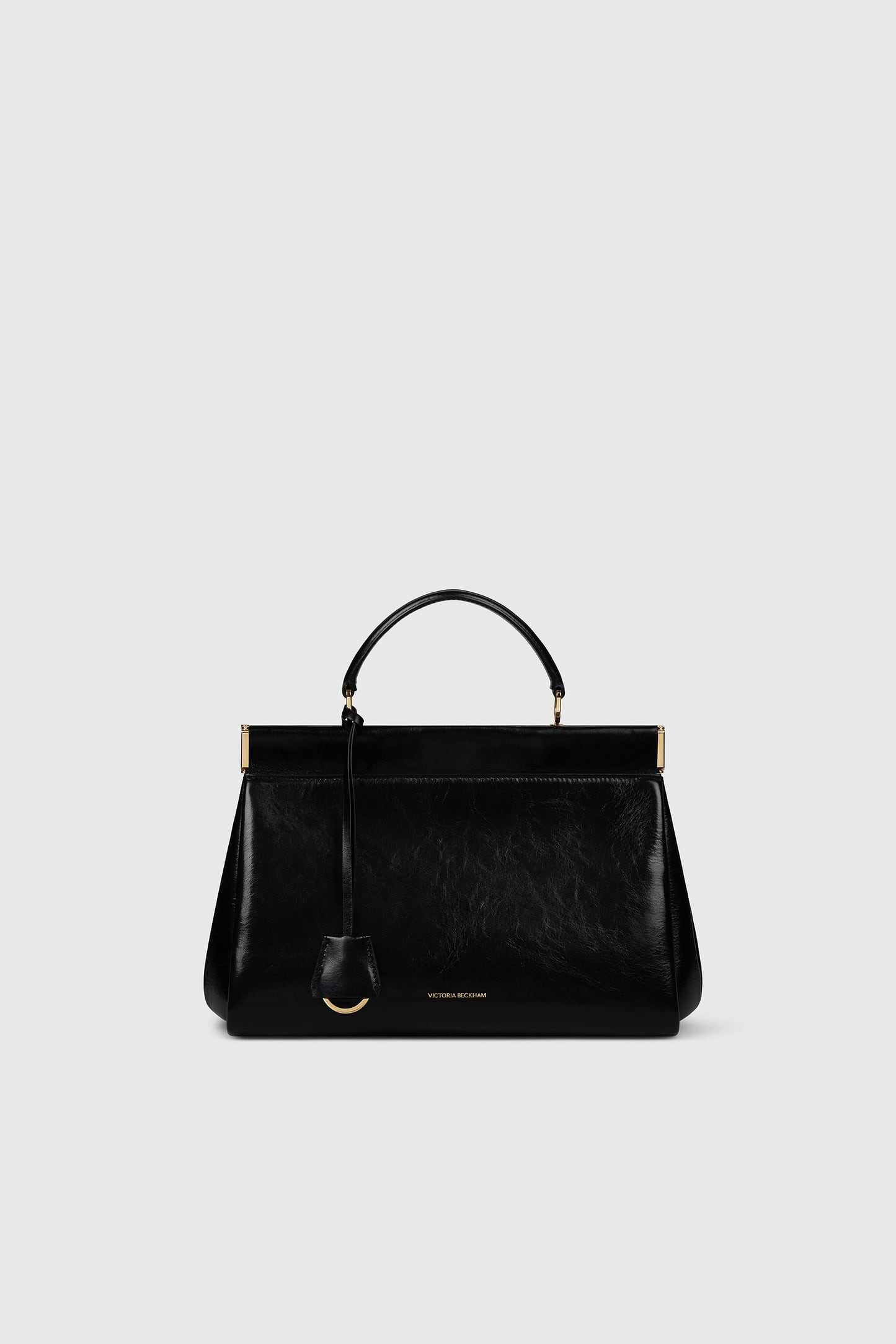 Sloane Frame Bag 28 Black Distressed Leather