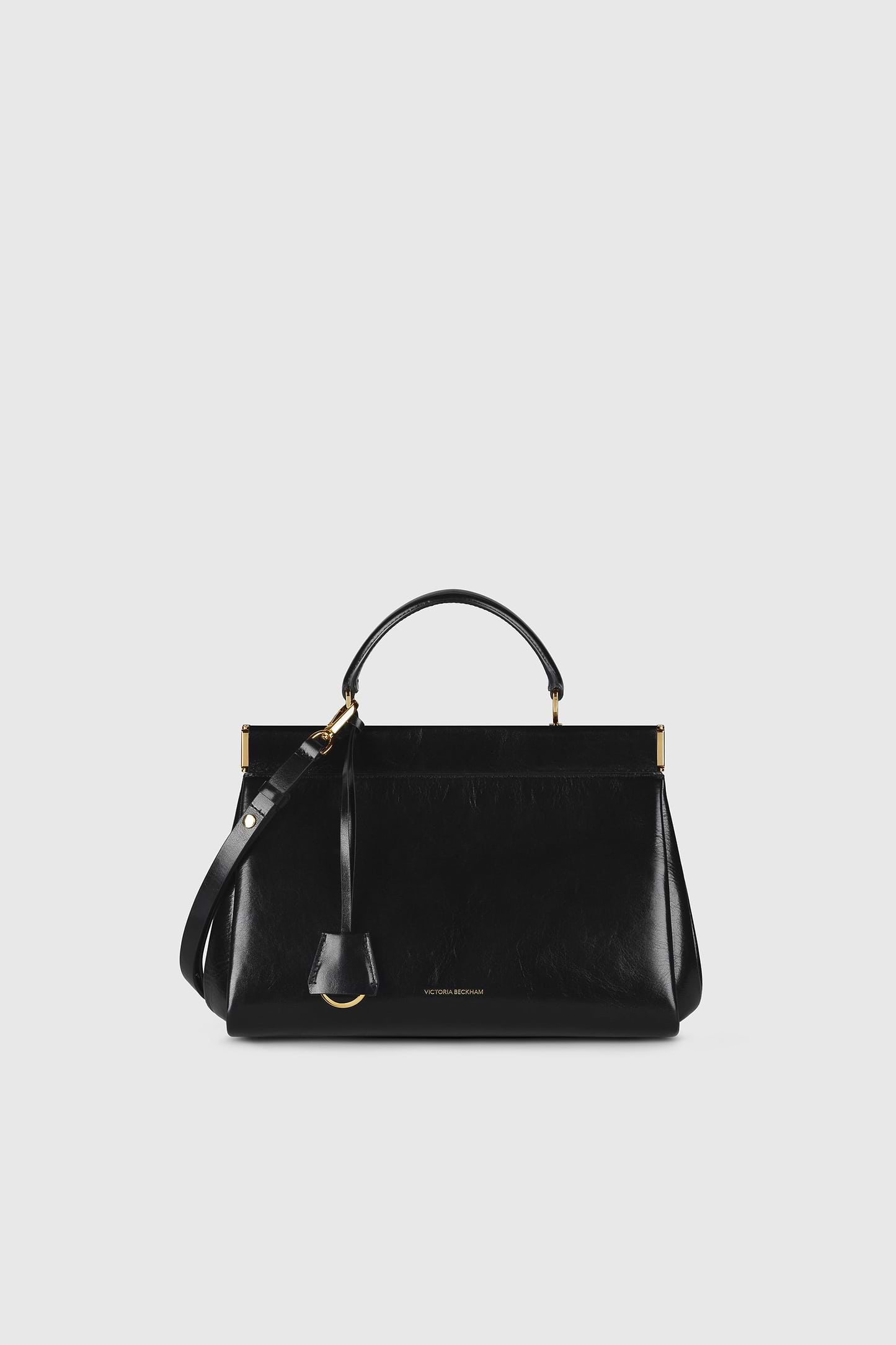 Sloane Frame Bag 28 Black Distressed Leather