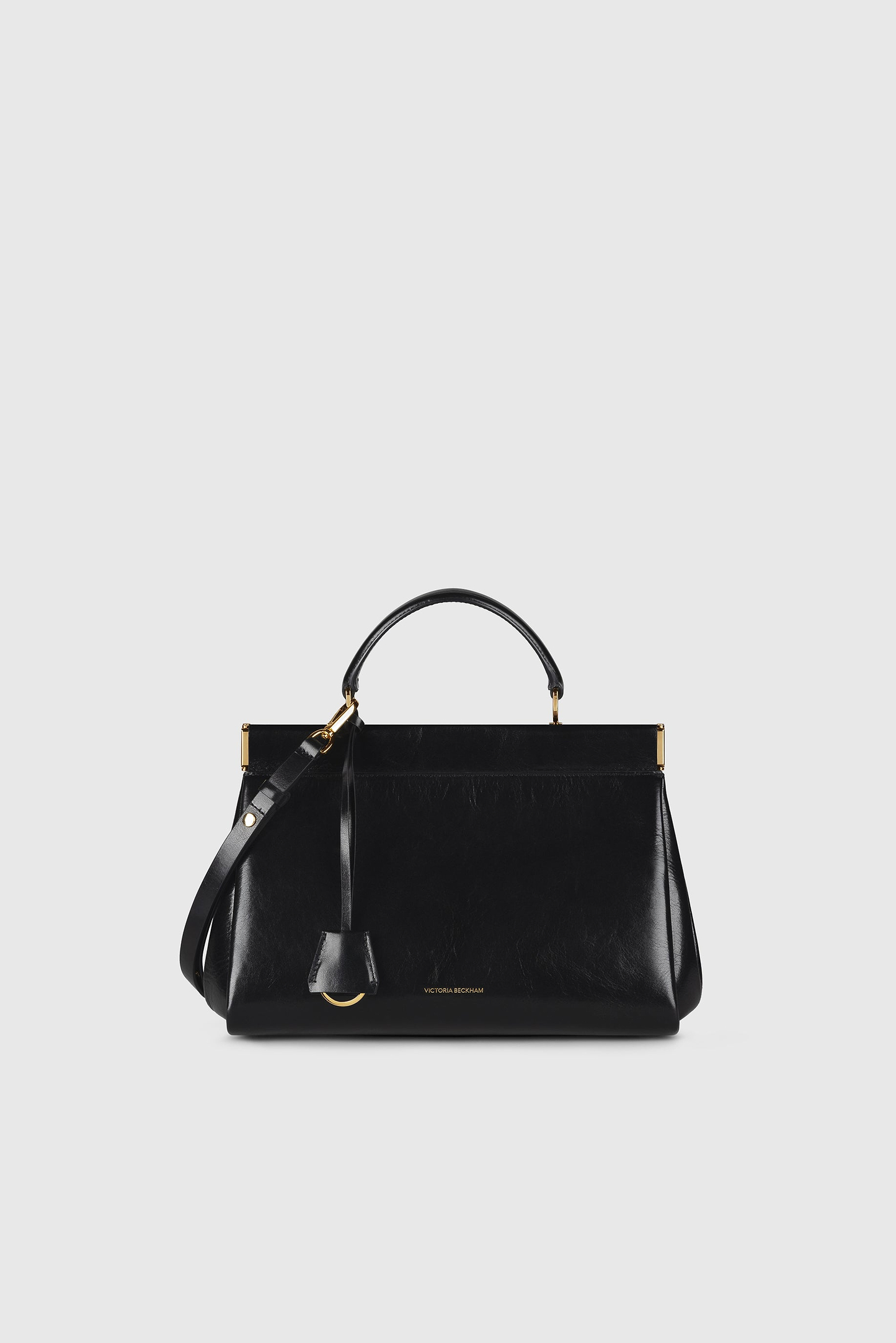 Sloane Frame Bag 28 Black Distressed Leather