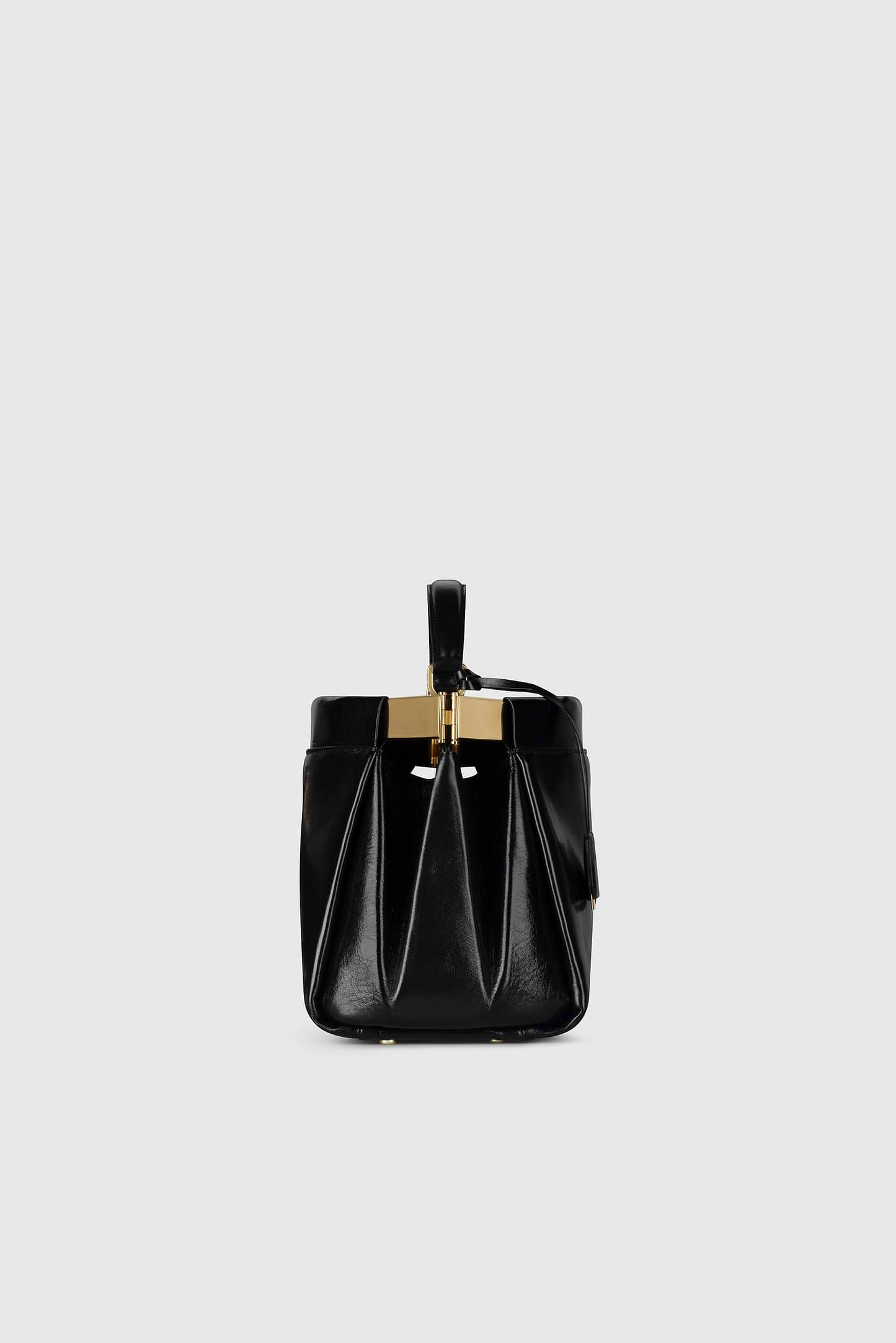 Sloane Frame Bag 28 Black Distressed Leather