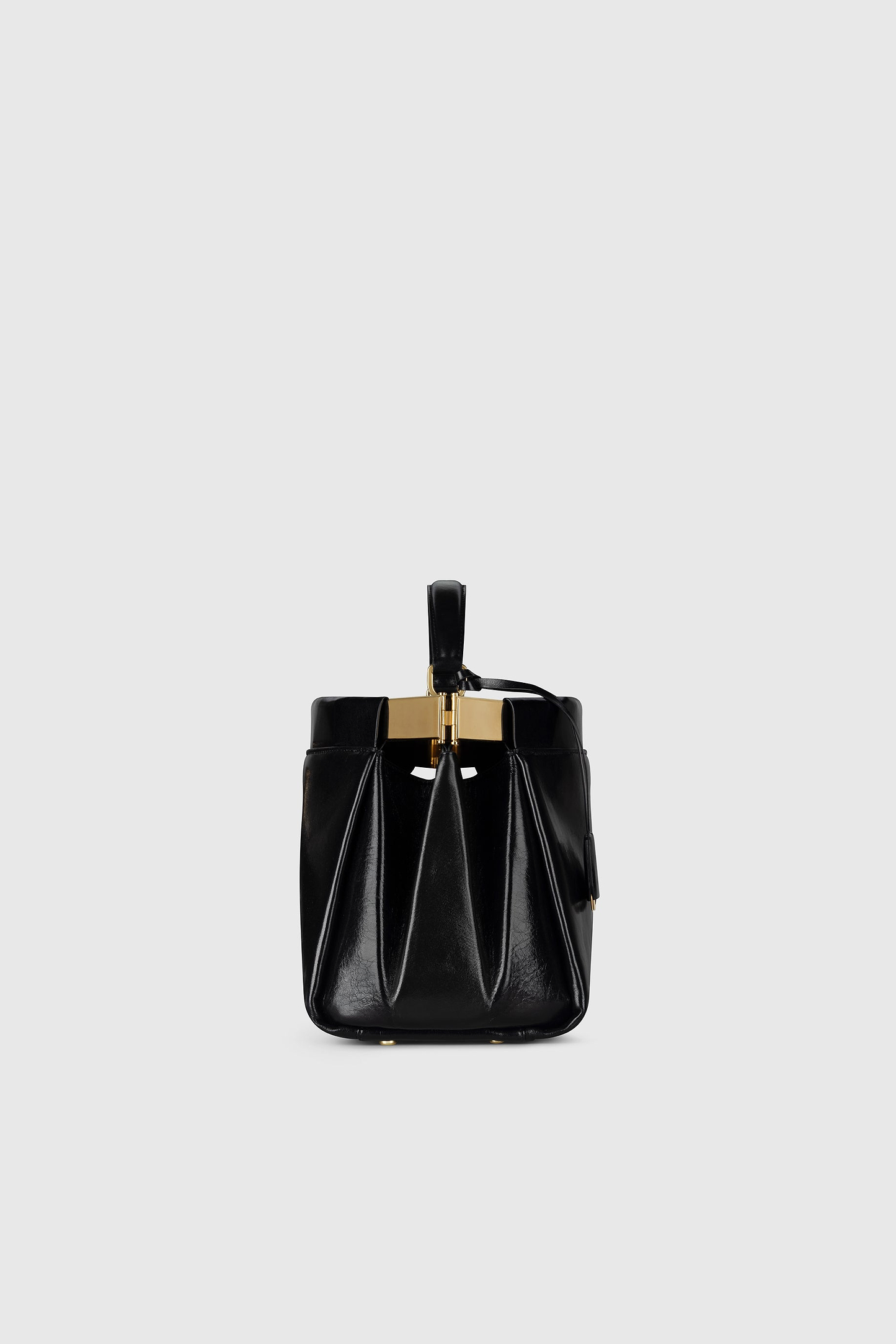 Sloane Frame Bag 28 Black Distressed Leather
