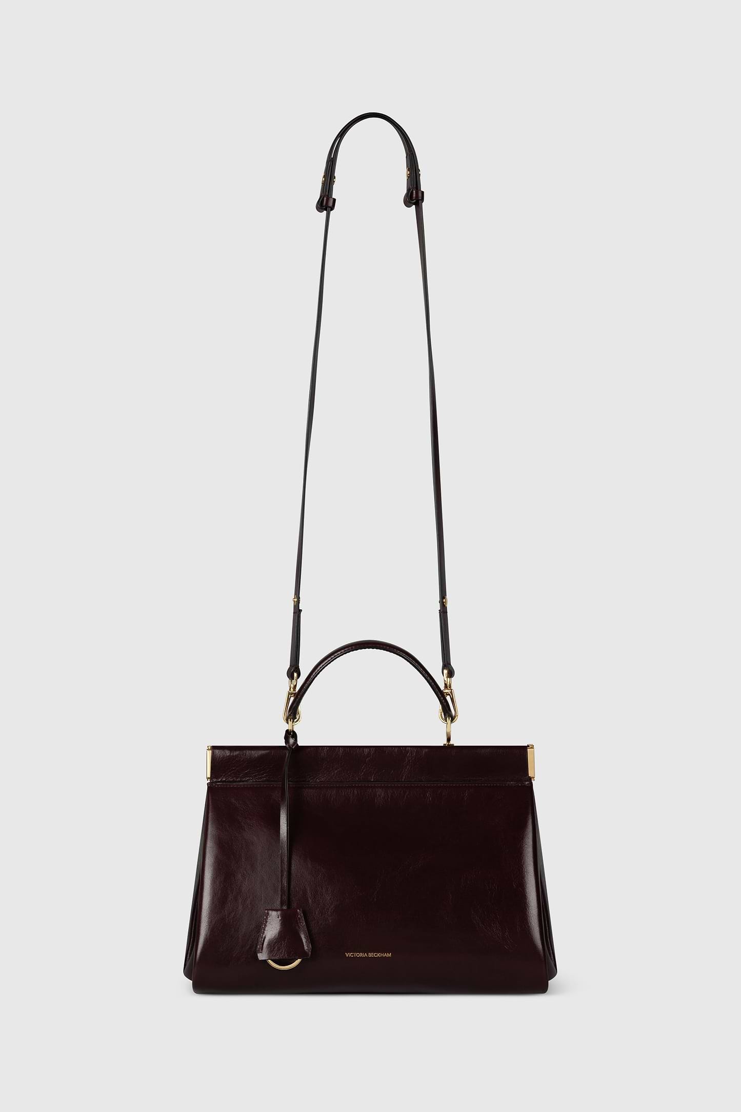 Sloane Frame Bag 28 Burgundy Distressed Leather