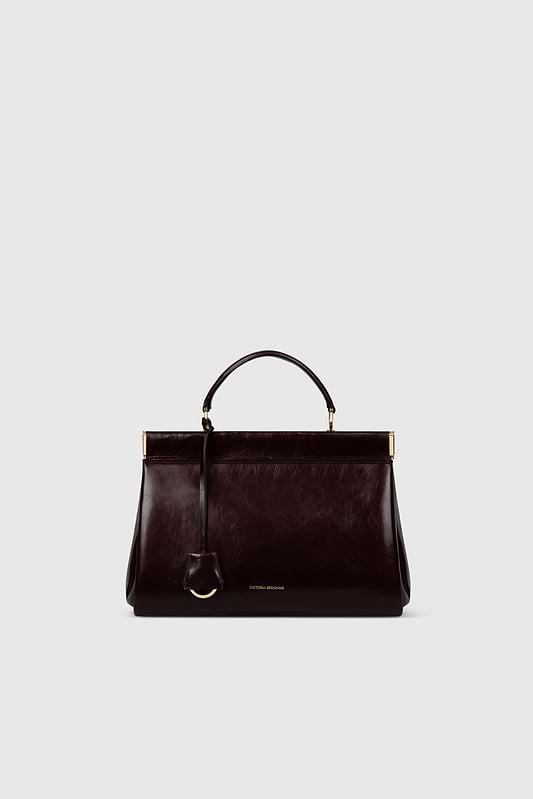 Sloane Frame Bag 28 Burgundy Distressed Leather