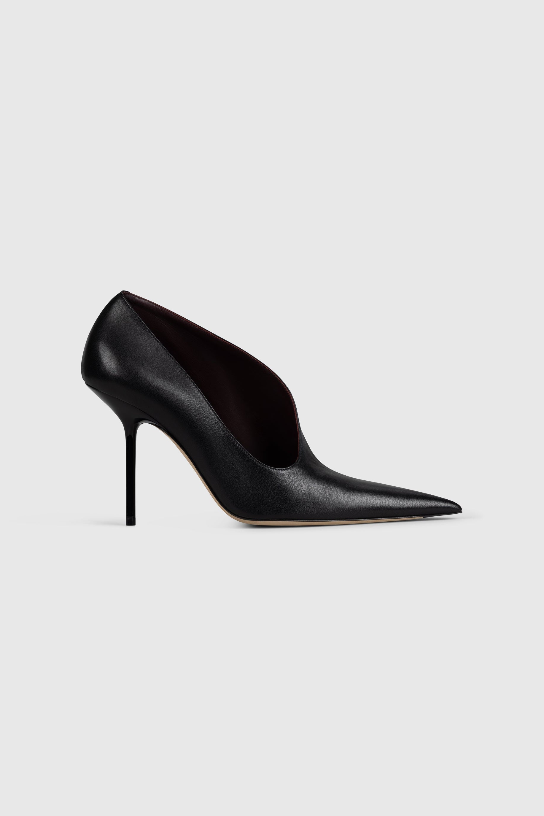 Sloane Sculptural Pump 100 Black Nappa Leather