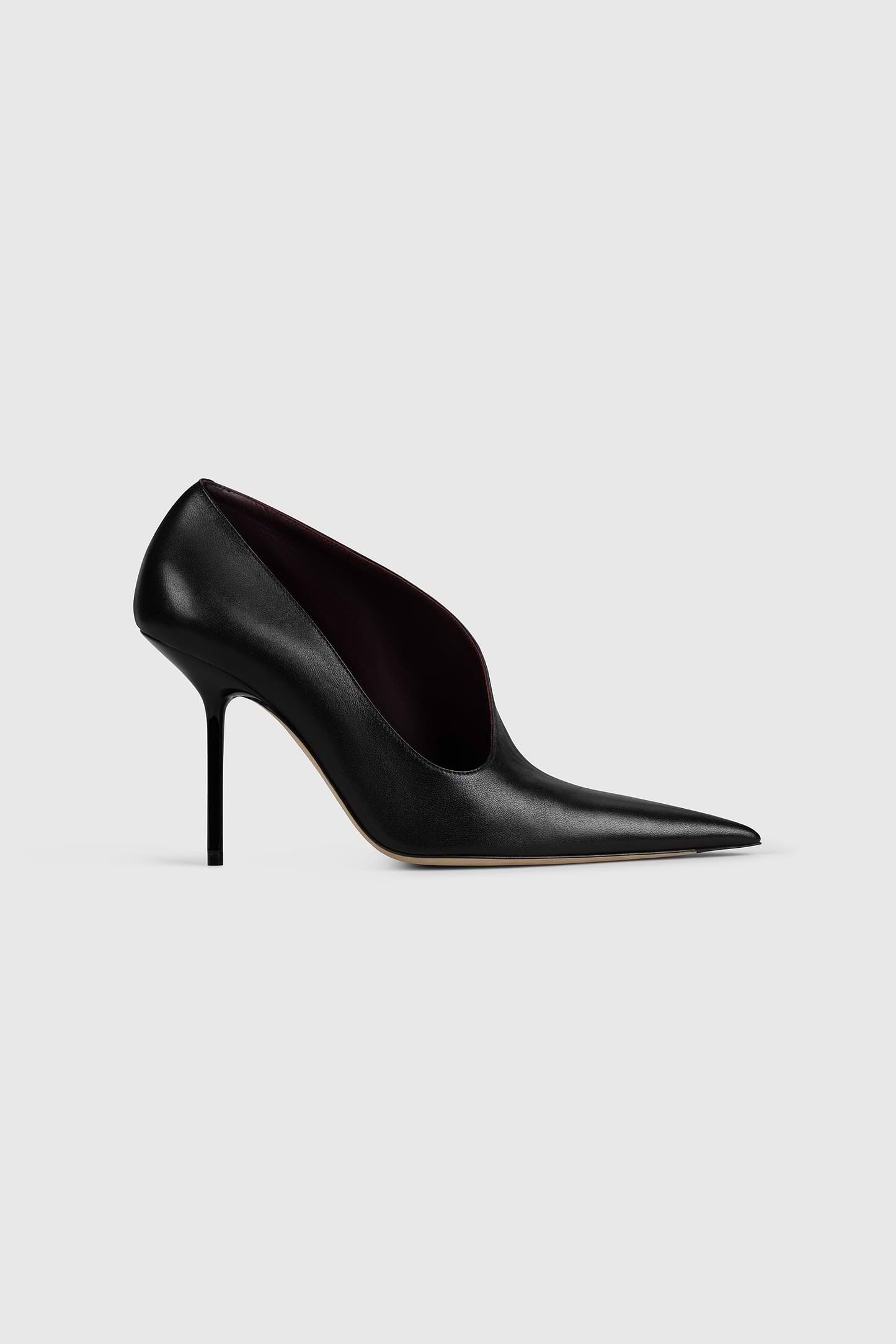 Sloane Sculptural Pump 100 Black Nappa Leather
