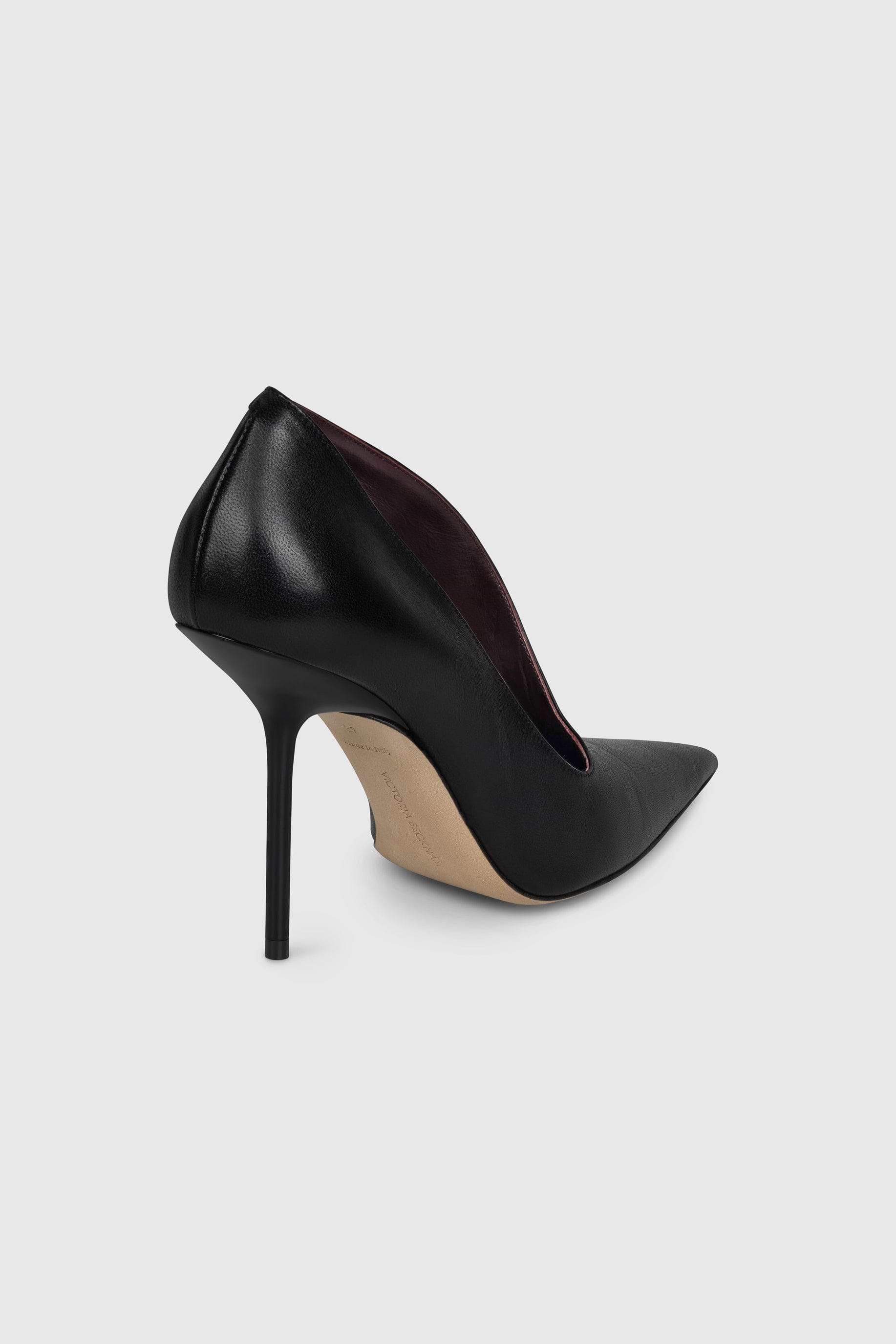 Sloane Sculptural Pump 100 Black Nappa Leather