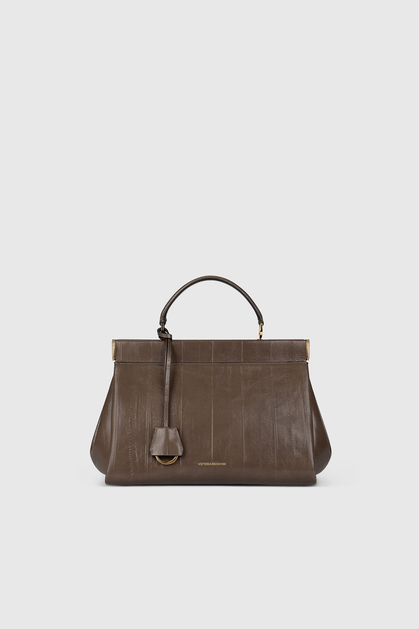 Sloane Frame Bag 28 Dark Taupe Printed Leather