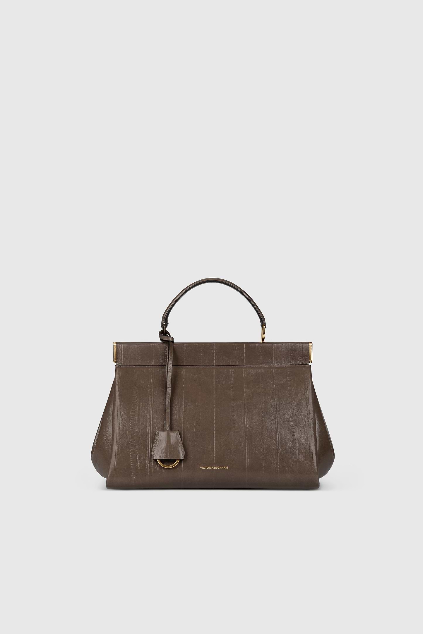 Sloane Frame Bag 28 Dark Taupe Printed Leather