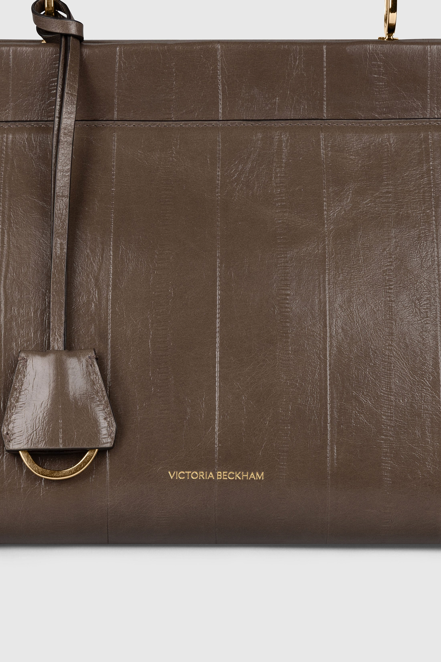 Sloane Frame Bag 28 Dark Taupe Printed Leather