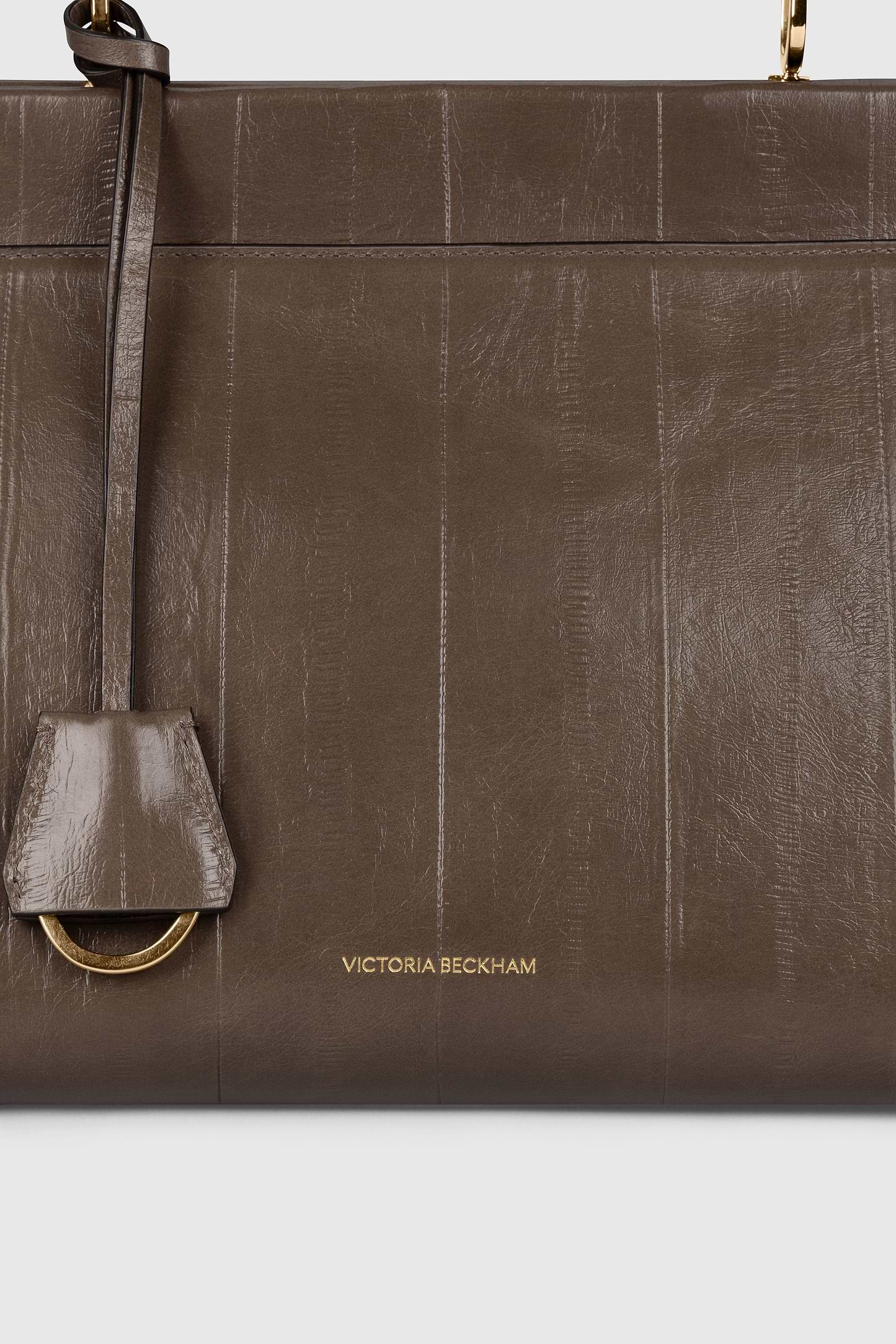 Sloane Frame Bag 28 Dark Taupe Printed Leather