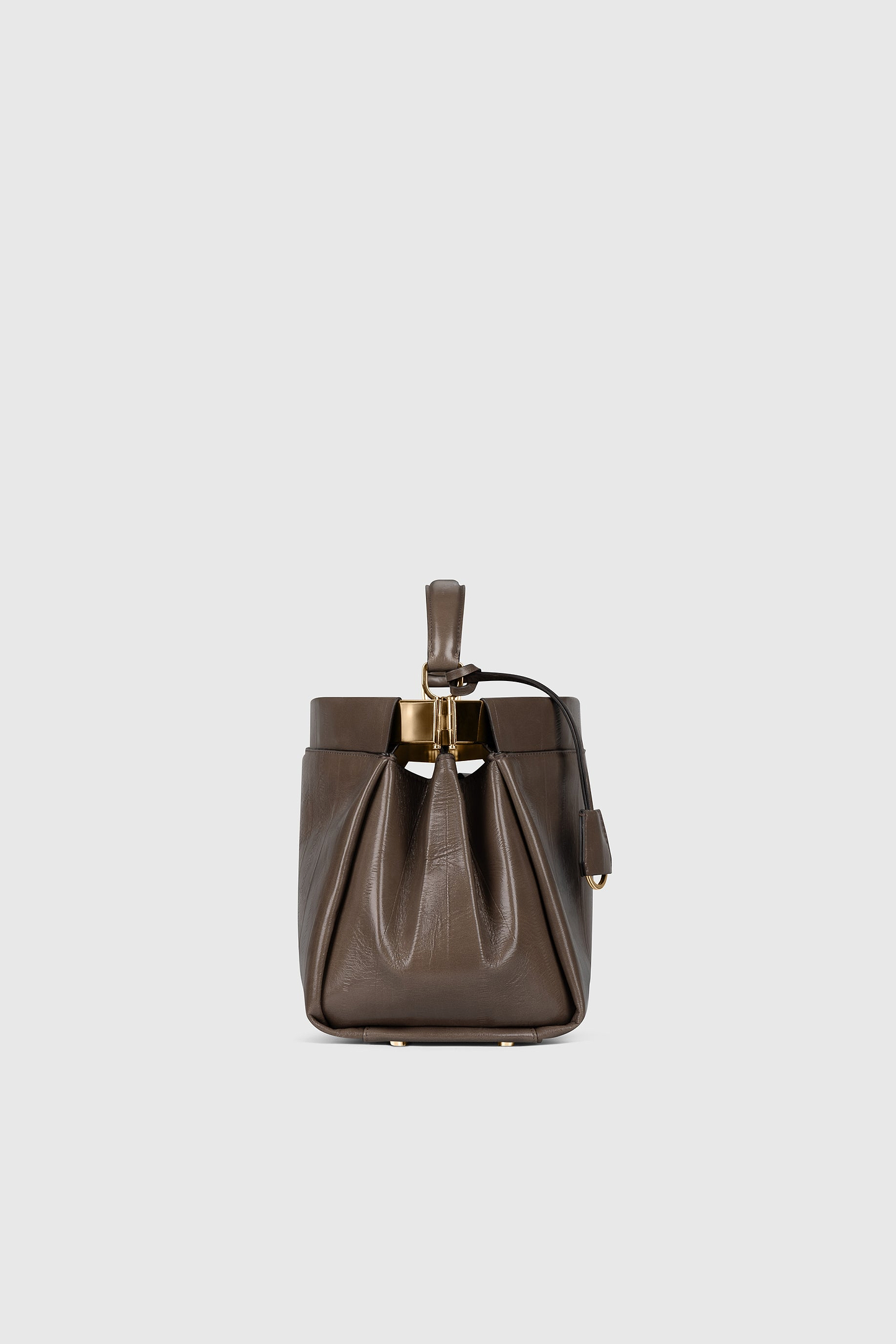 Sloane Frame Bag 28 Dark Taupe Printed Leather